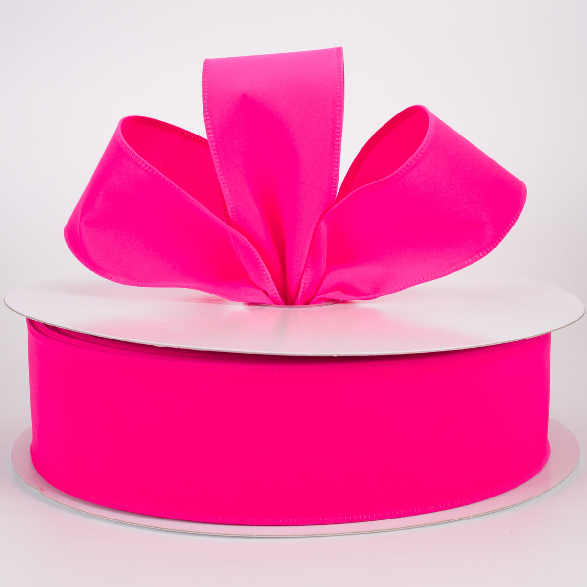 2.5" Value Velvet Ribbon: Neon Hot Pink (50 Yards)
