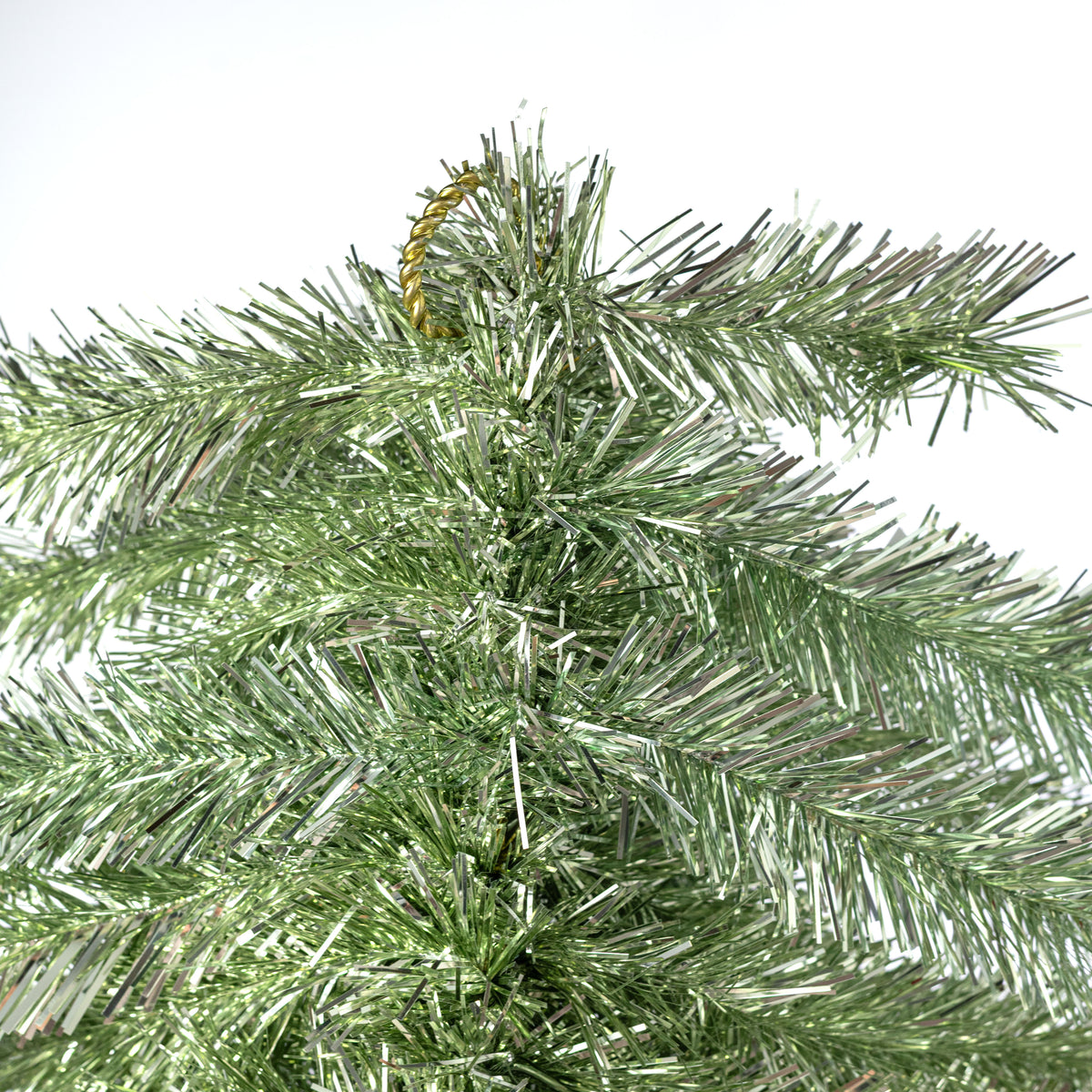 30" Tinsel Pine Teardrop: Fresh Pine Green