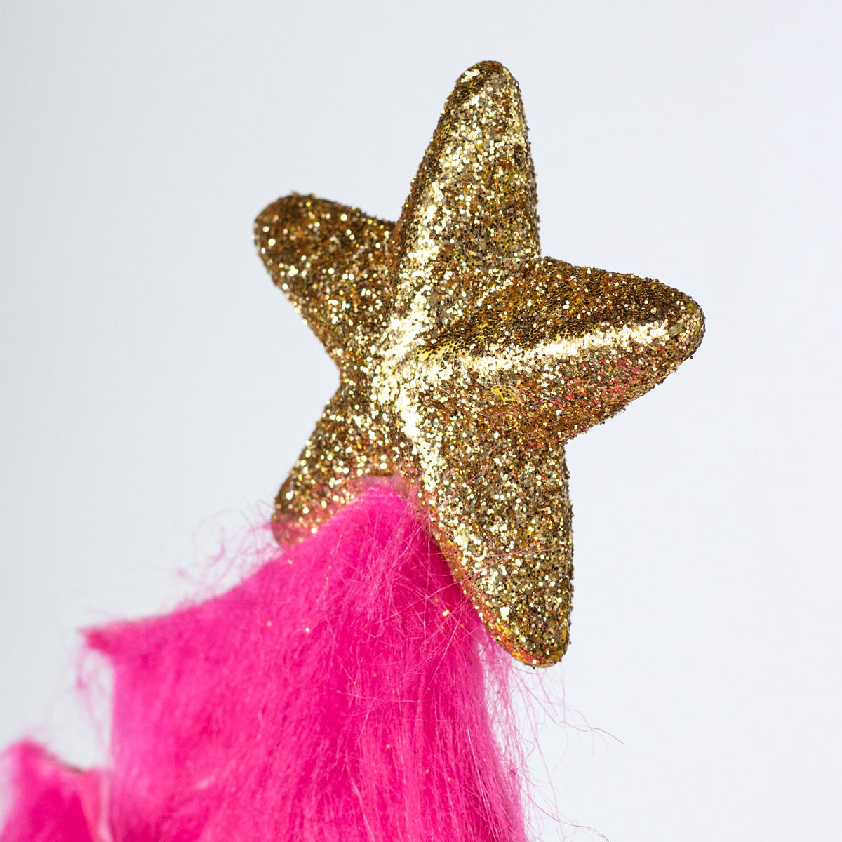 28" Furry Whimsical Christmas Tree Pick: Hot Pink