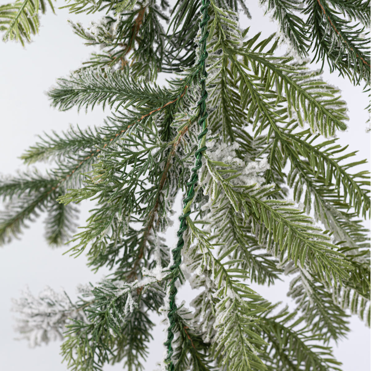 72" Mixed Swiss Pine Garland: Flocked Evergreen (48 Tips)