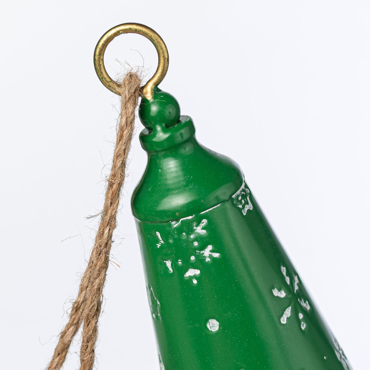 7" Nordic Holiday Lantern Bell Ornament: Green