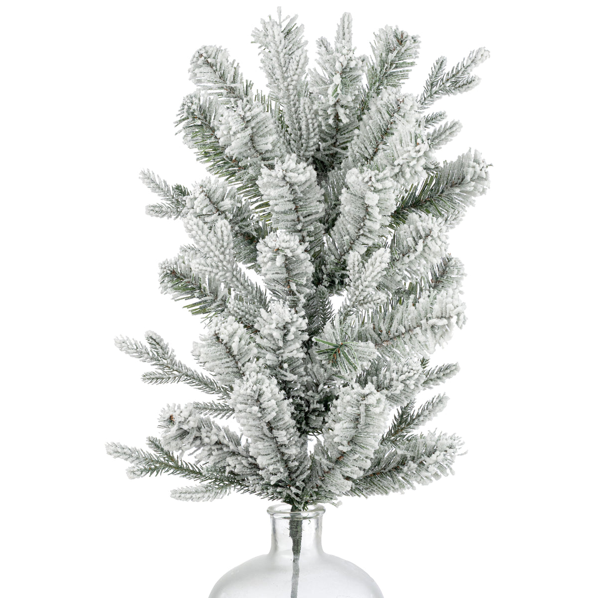 30" Snowy Pine Spray: Flocked Evergreen