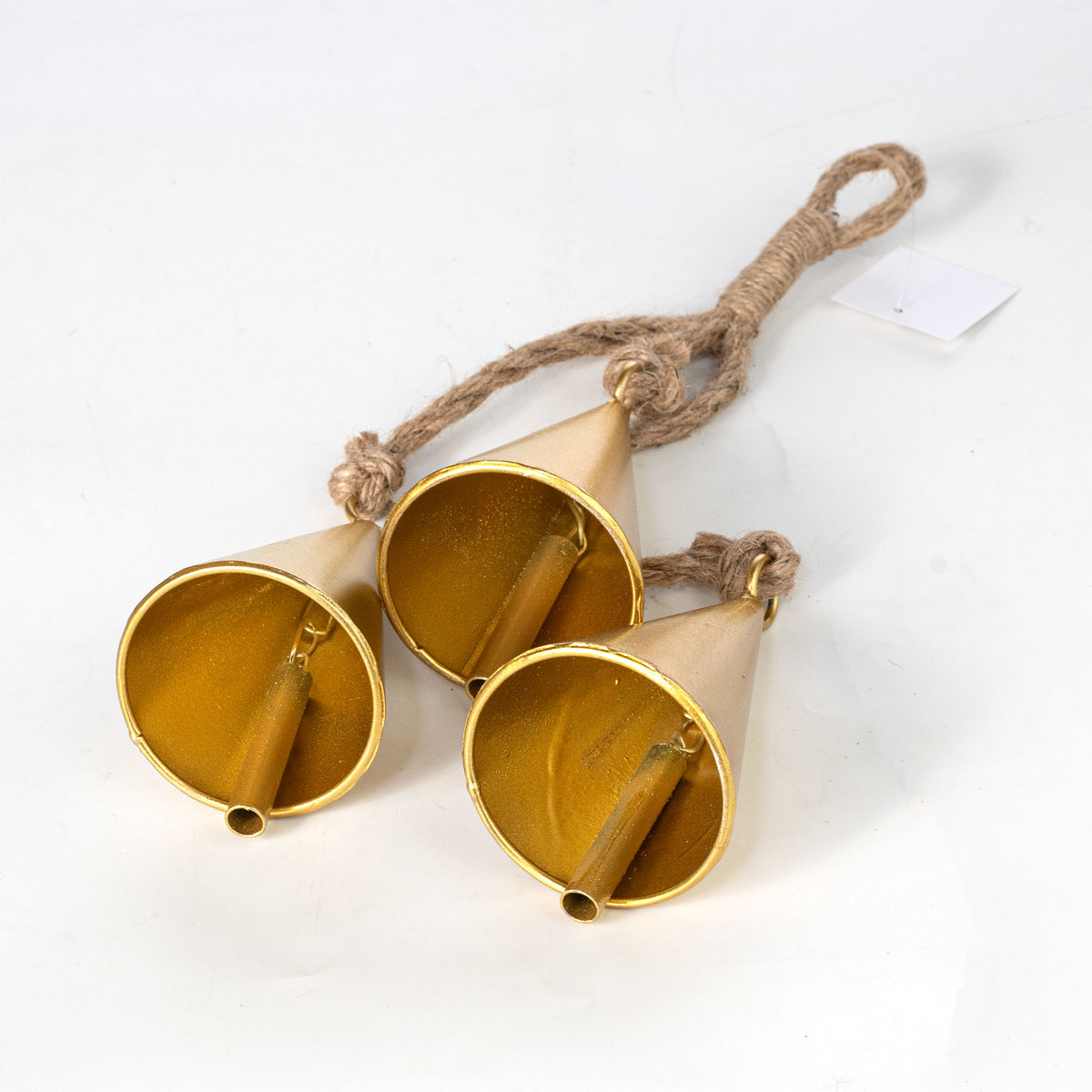 16" Hanging Agogo Bell Cluster: Shiny Gold