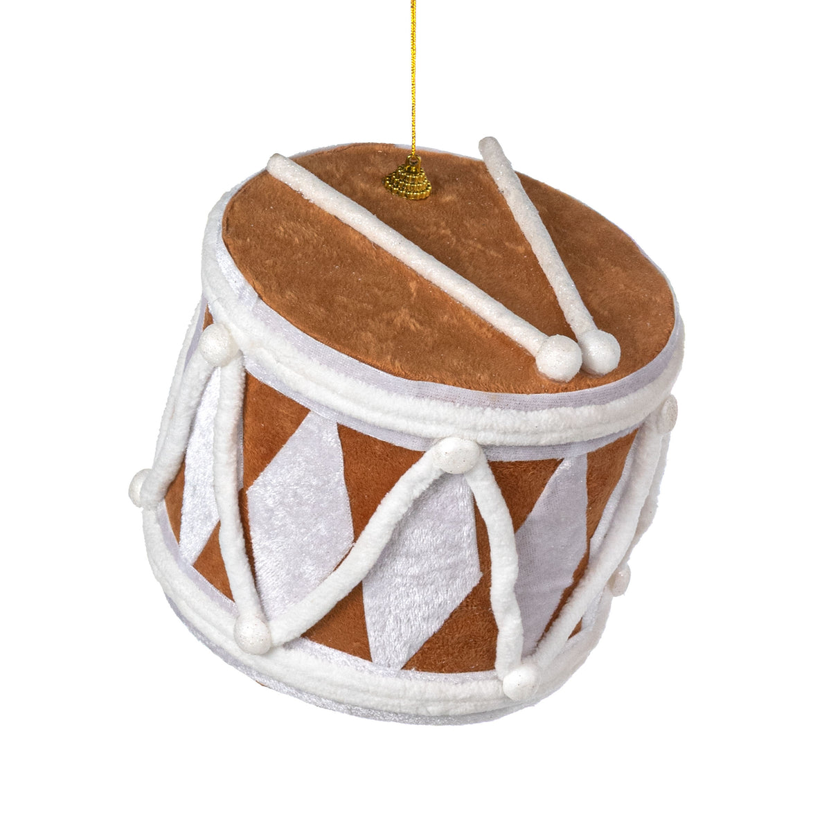 6.5" Gingerbread Nutcracker Drum Ornament