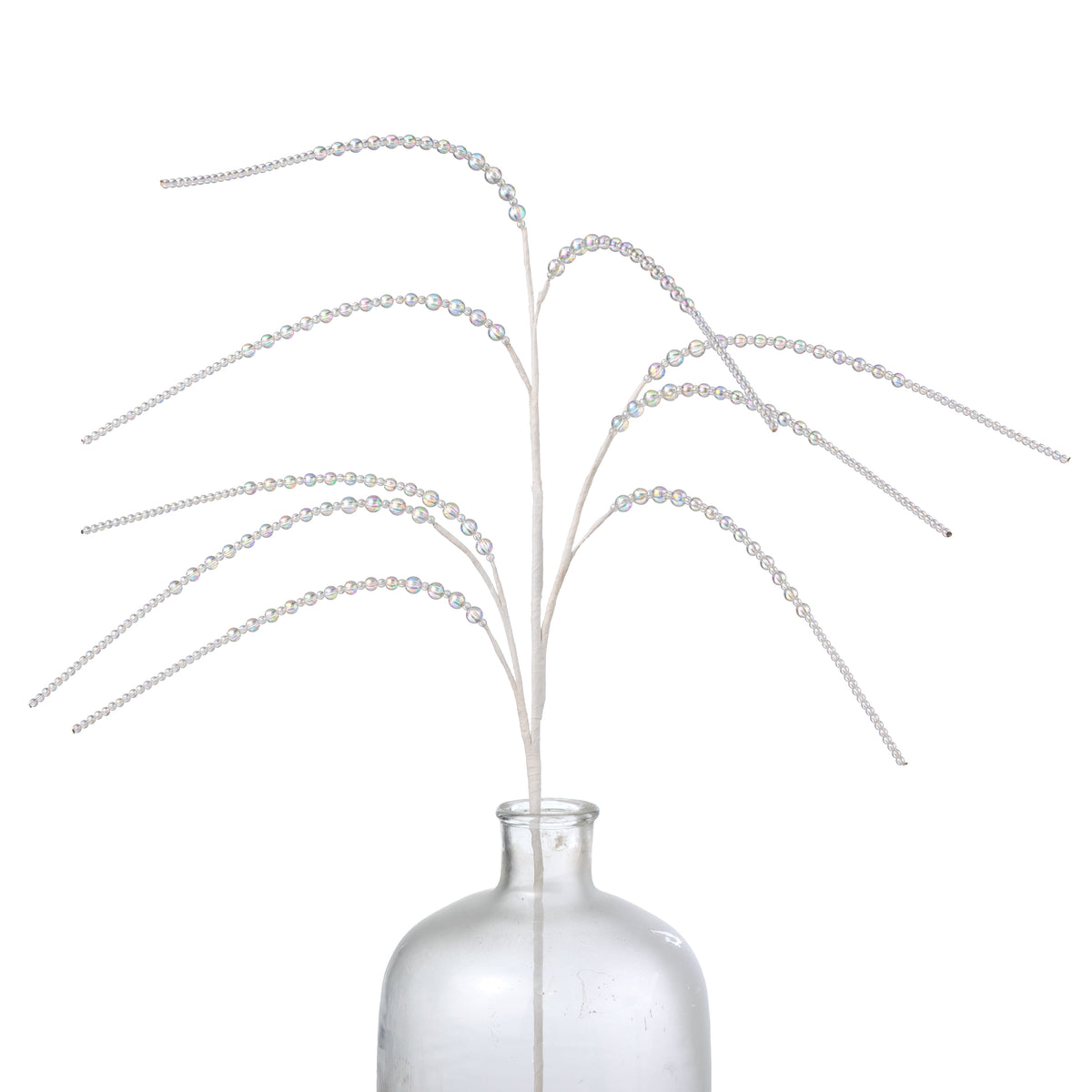 34" Acrylic Bead Spray: Iridescent Clear