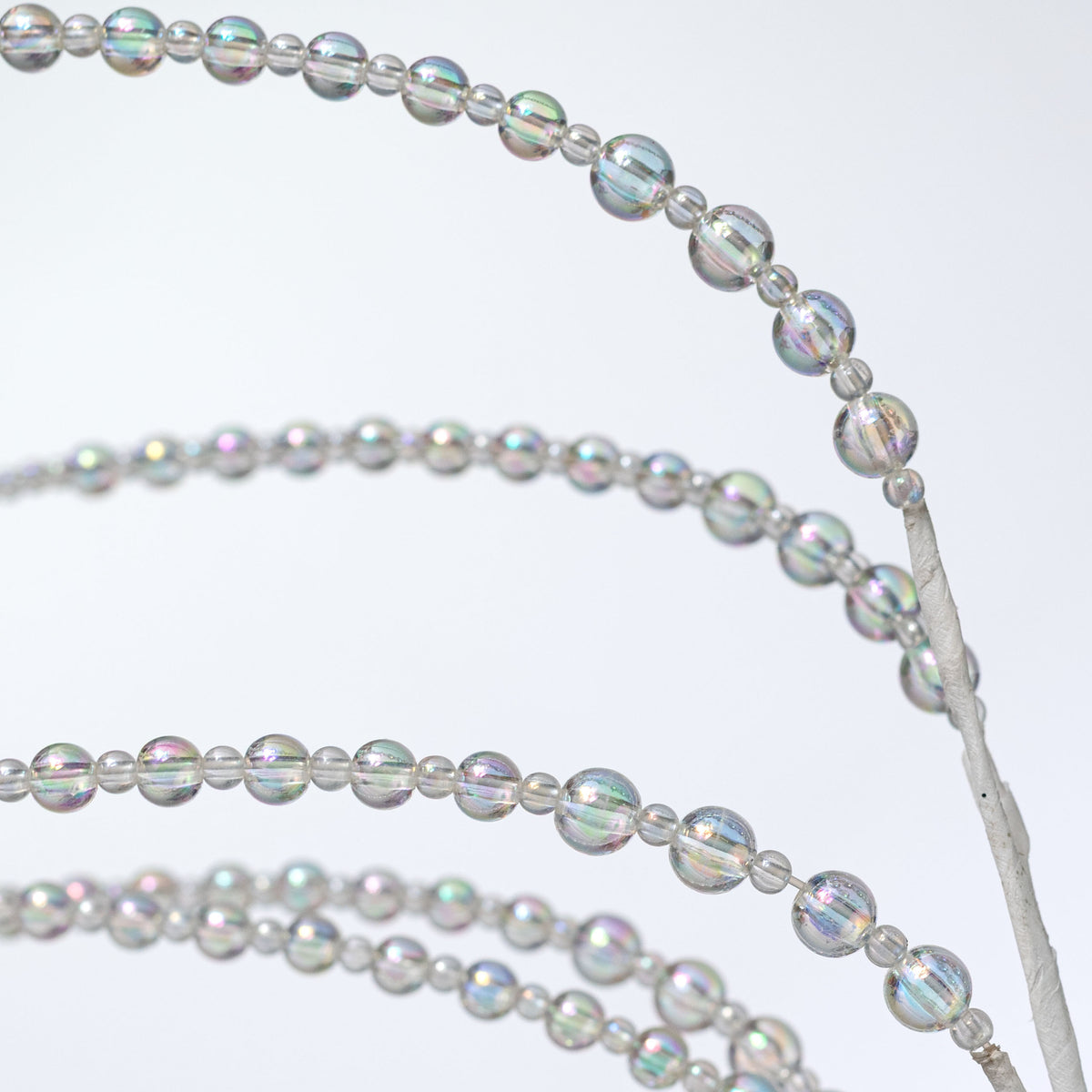 34" Acrylic Bead Spray: Iridescent Clear