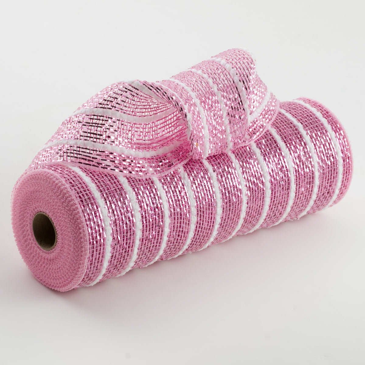 10" Heavy Metallic Snow Mesh: Pink
