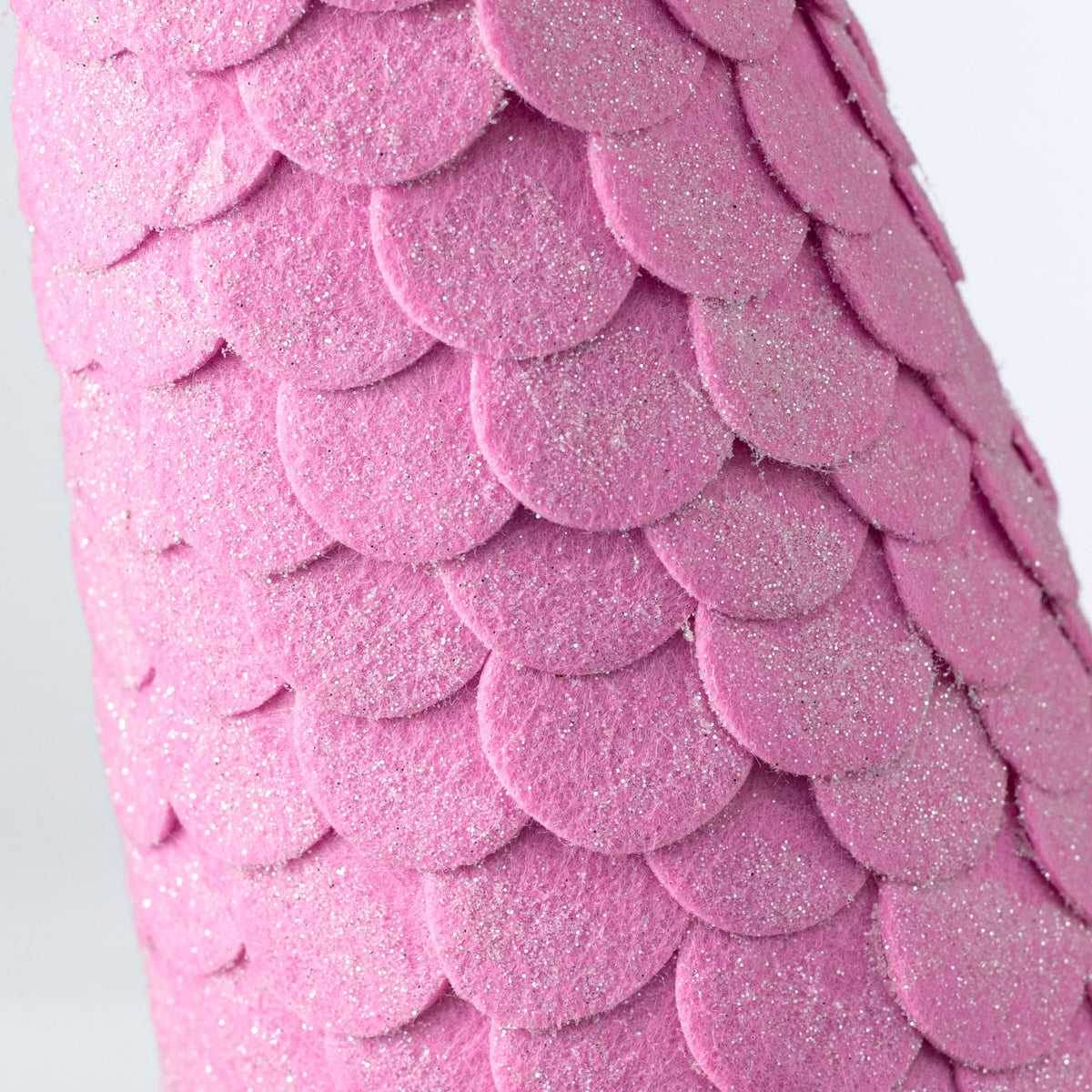 12" & 18" Glittered Felt Pinecone Trees: Pink (Set of 2)