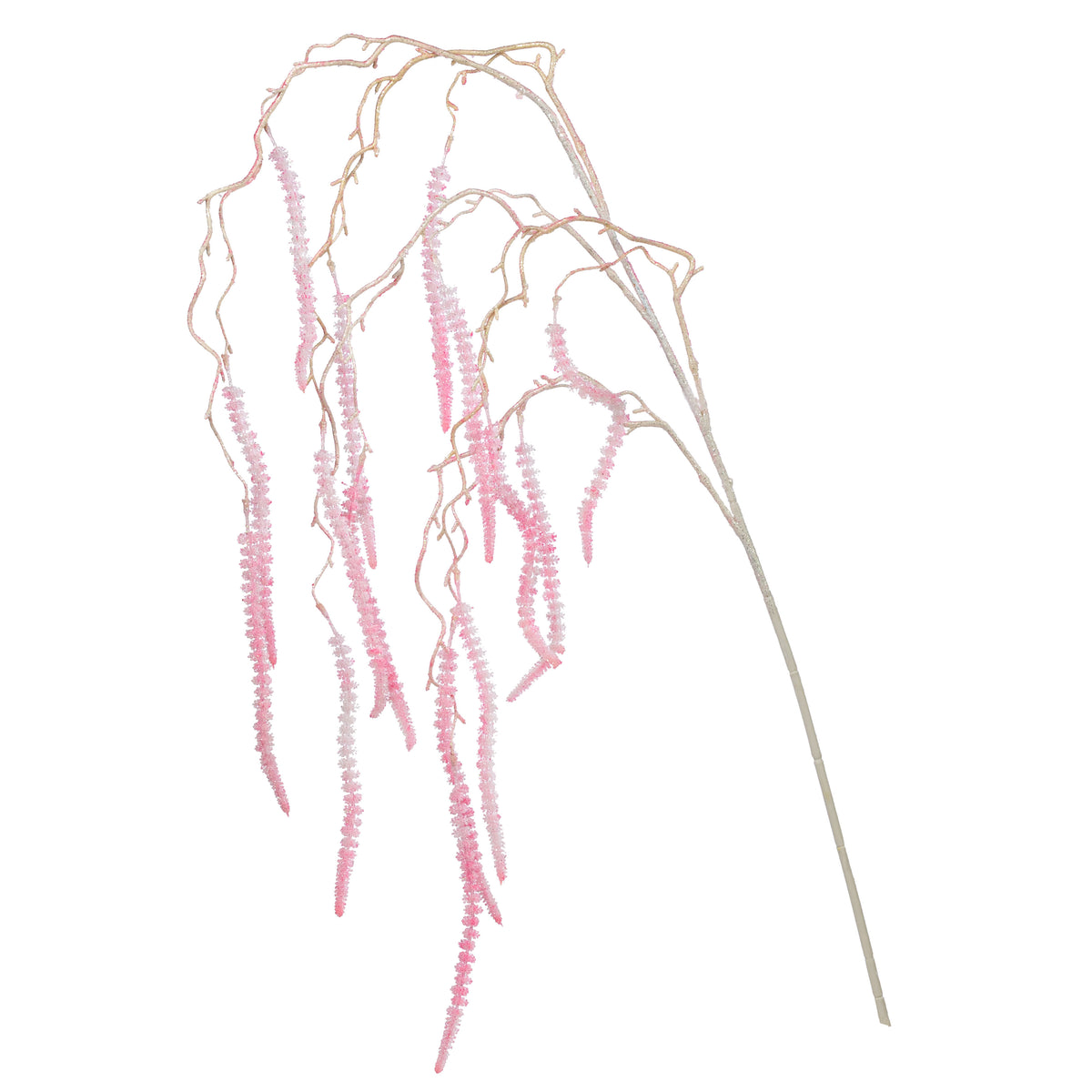 52" Hanging Foxtail Spray: Pink & White
