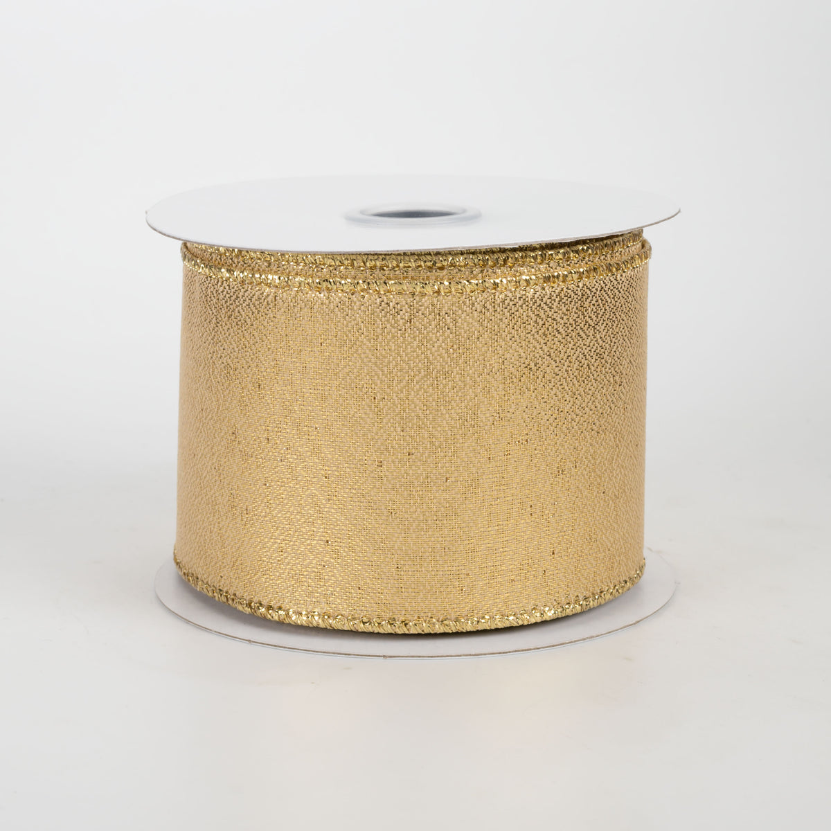 2.5" Metallic Satin Ribbon: Gold (10 Yards)