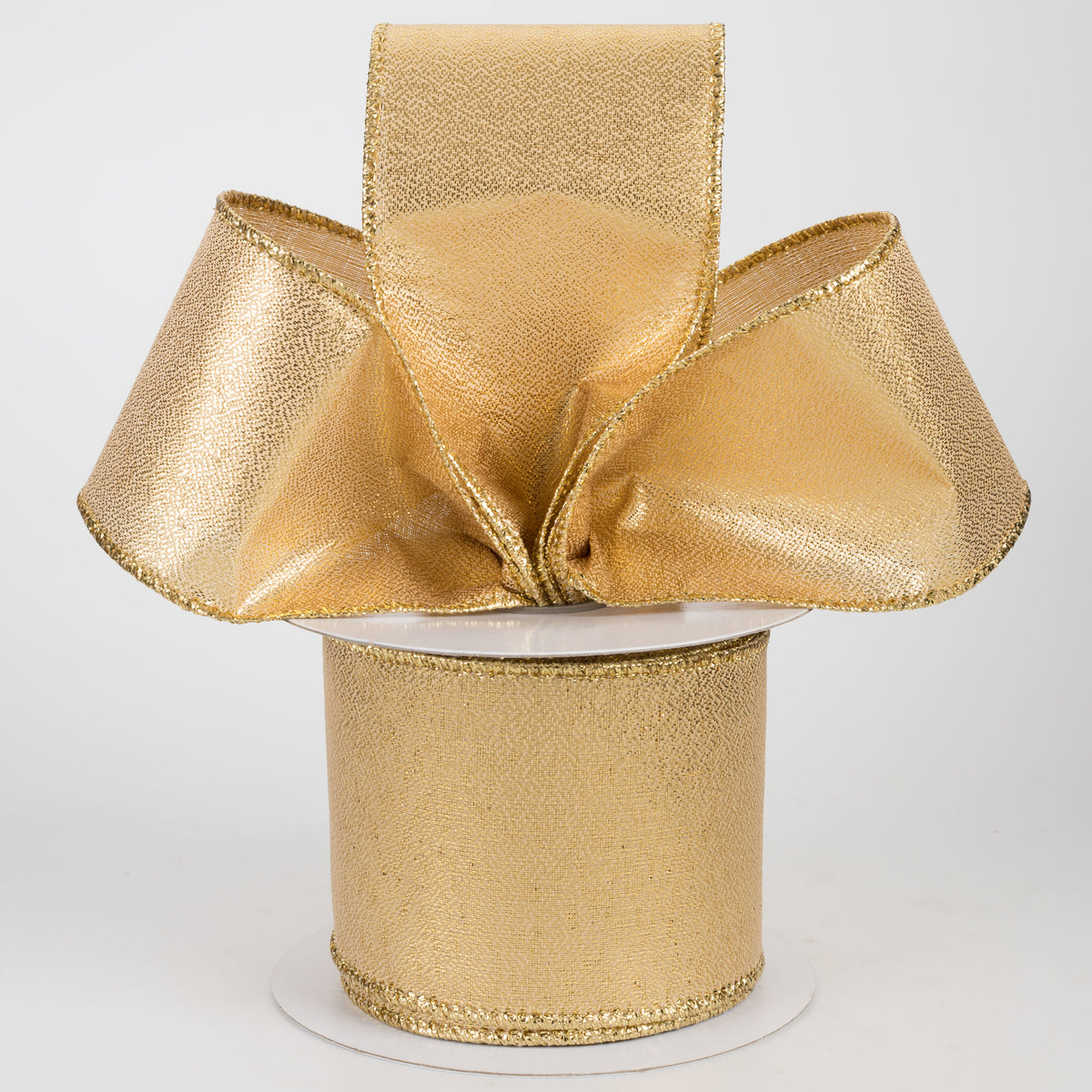 2.5" Metallic Satin Ribbon: Gold (10 Yards)