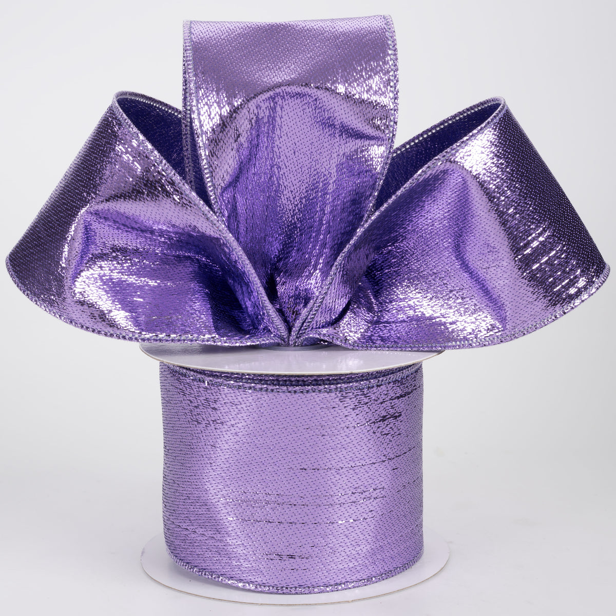 2.5" Metallic Lame Ribbon: Lavender (10 Yards)