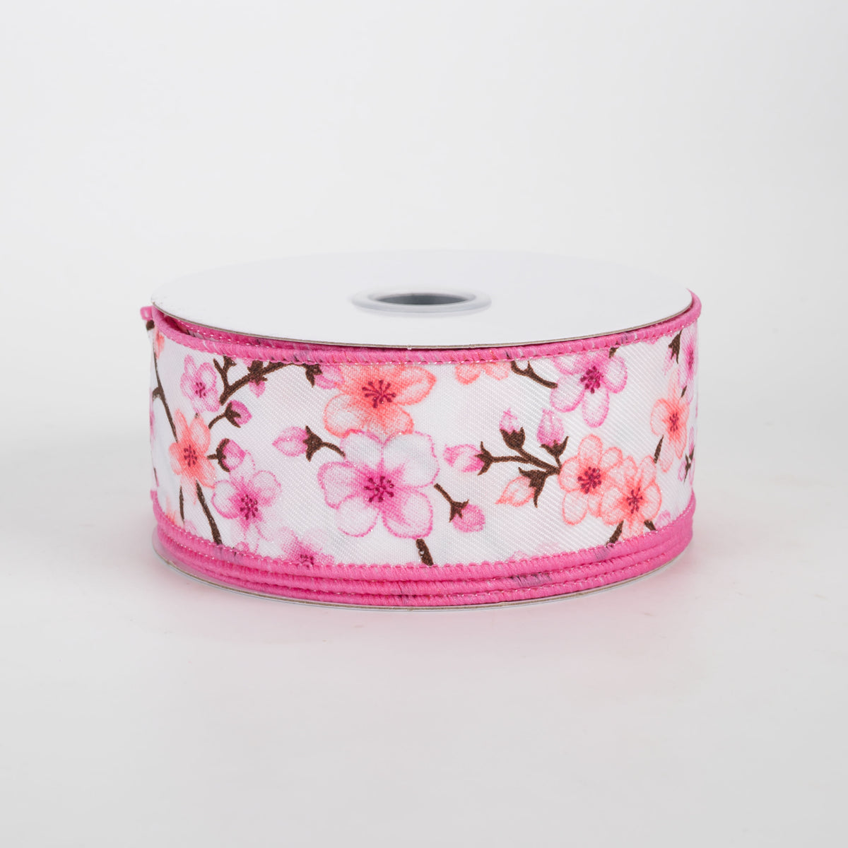 1.5" Cherry Blossoms Ribbon: Peach & Pink (10 Yards)