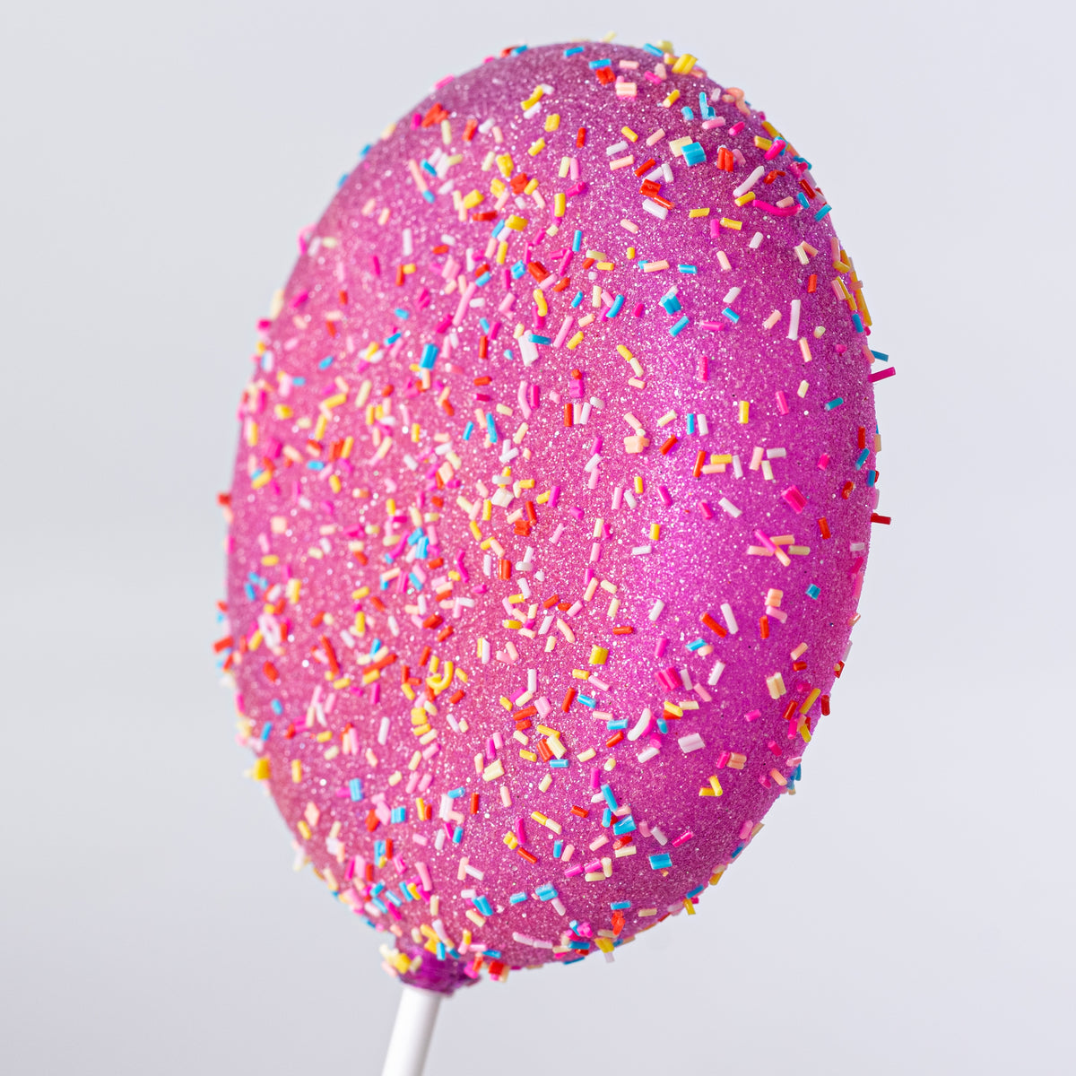 4.75" x 11.5" Candy Sprinkle Lollipop Stick: Hot Pink