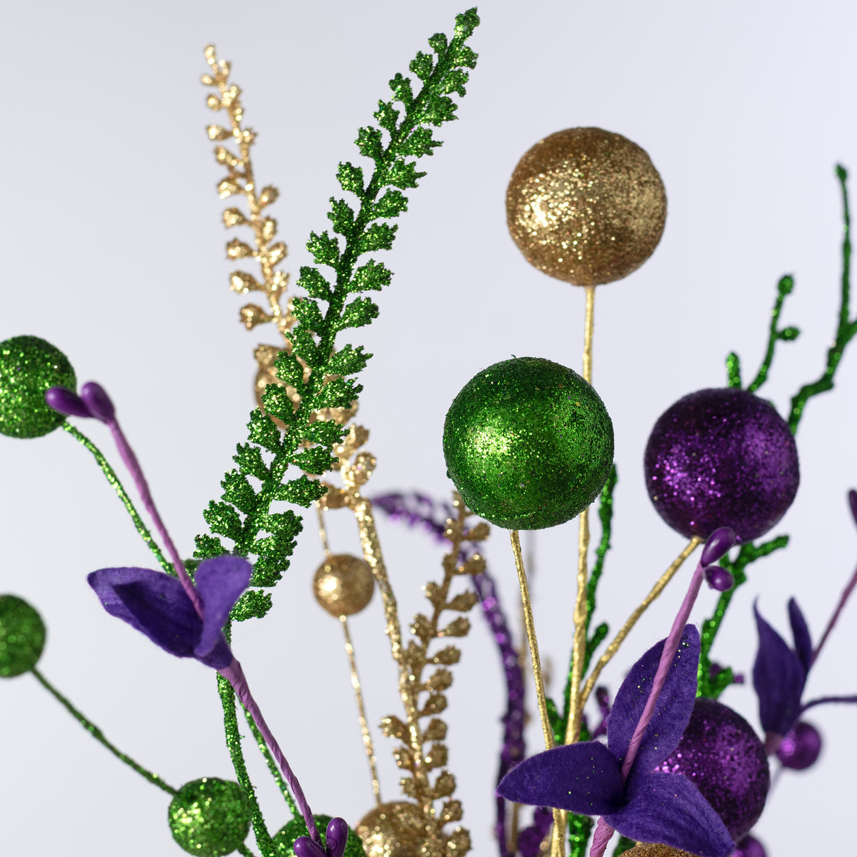 21" Glitter Ball Filler Bush: Mardi Gras