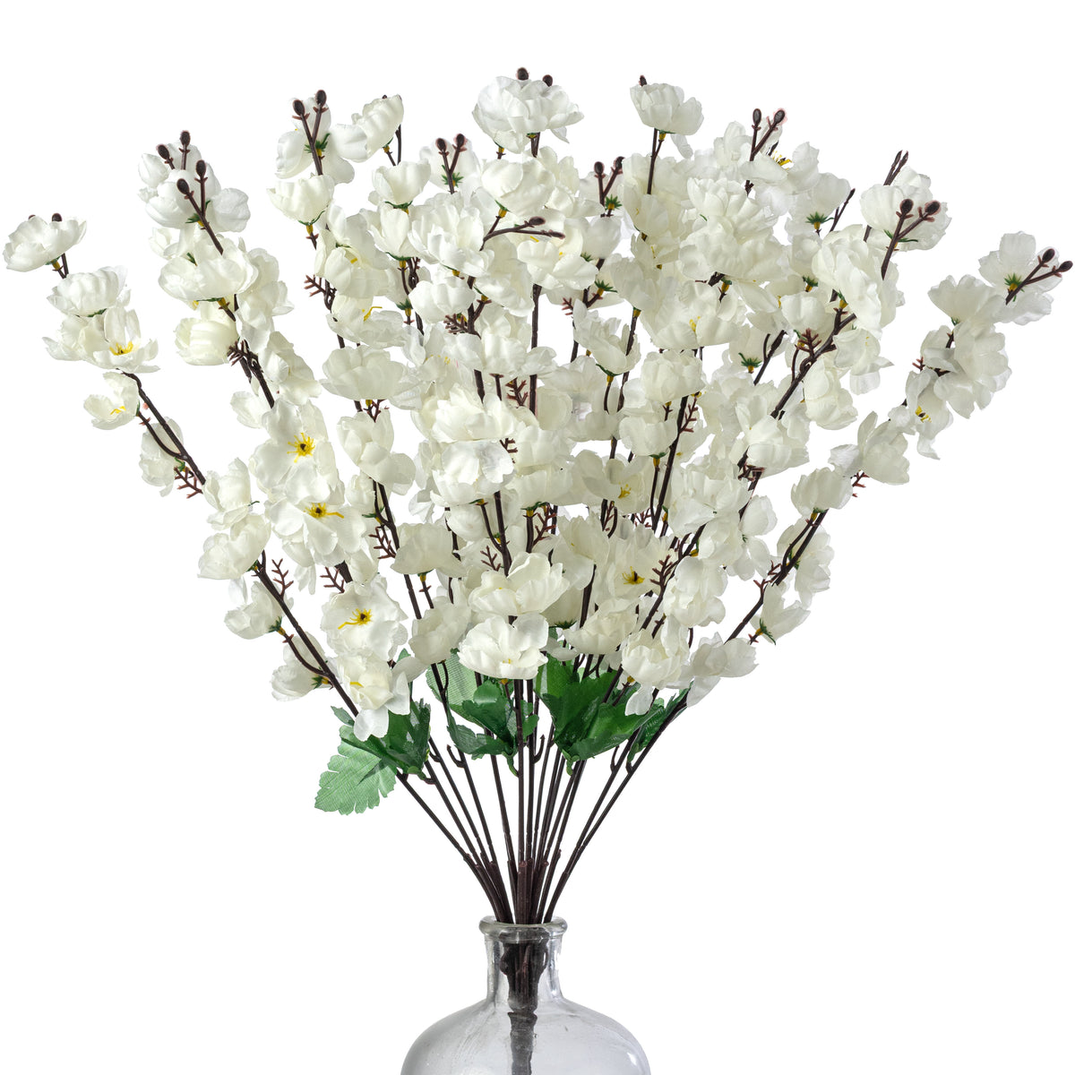 25" Cherry Blossom Bush: Cream (18 Stem)