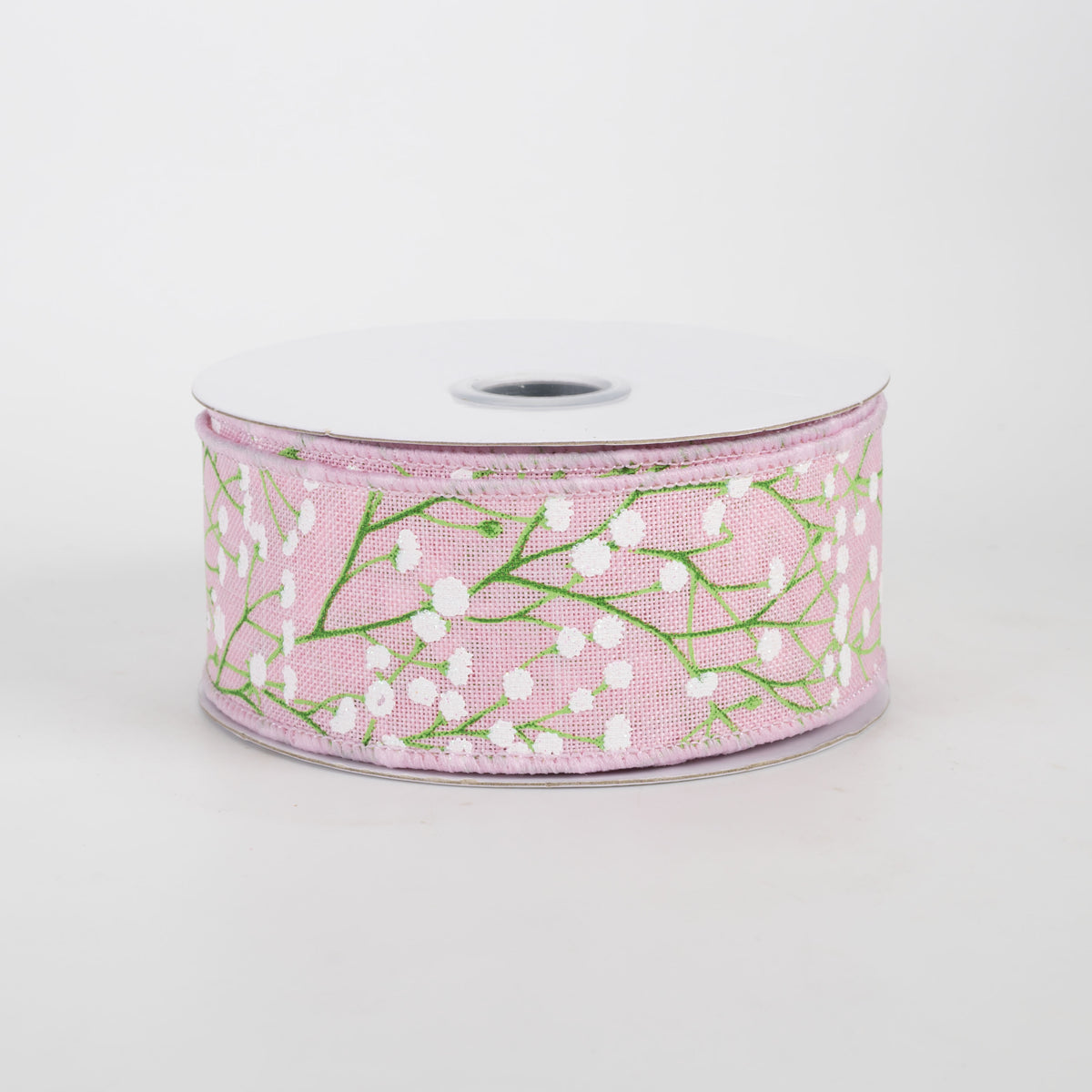 1.5" Baby's Breath Gypsophila Ribbon: Light Pink (10 Yards)