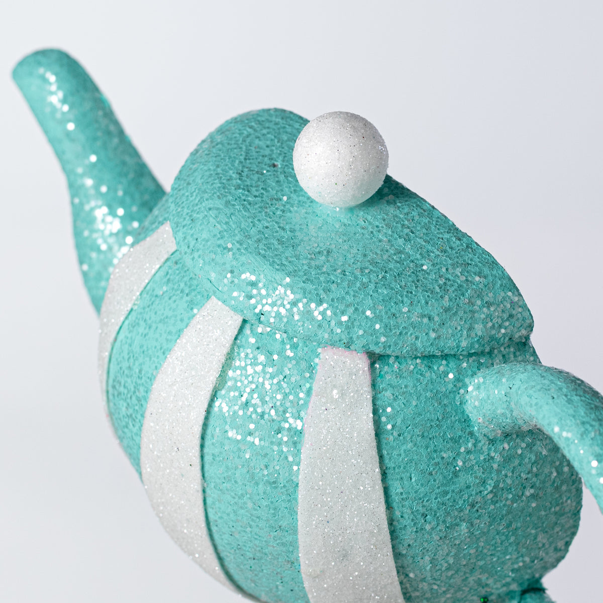 10" x 18" Striped Tea Pot Pick: Mint Blue