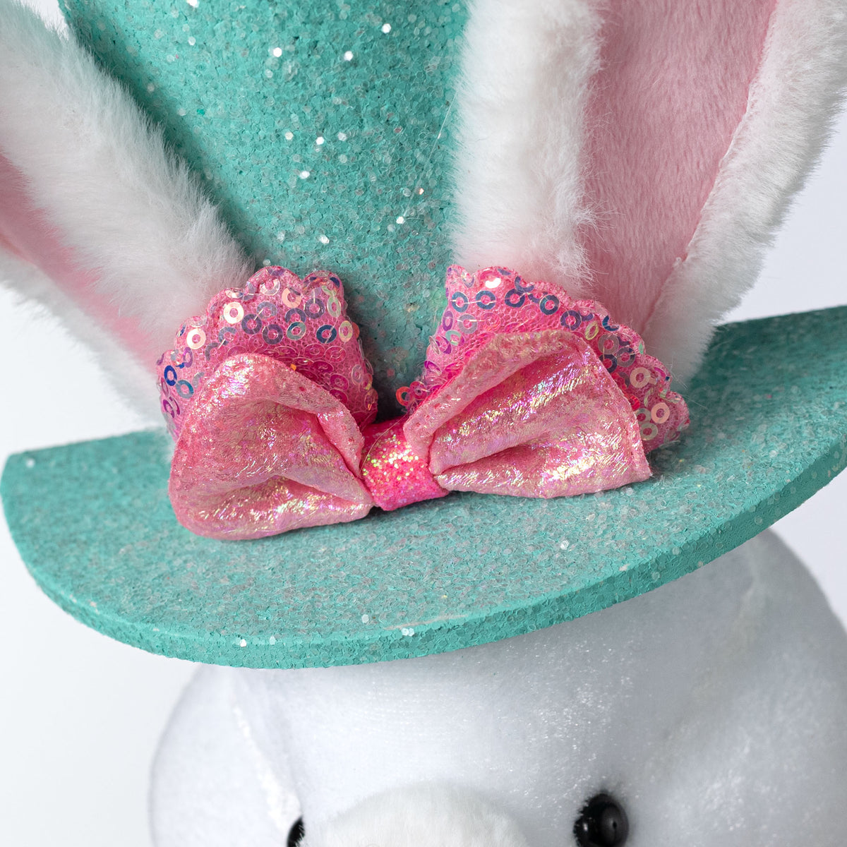 21" Bunny Head Top Hat Pick: Mint Blue & Pink