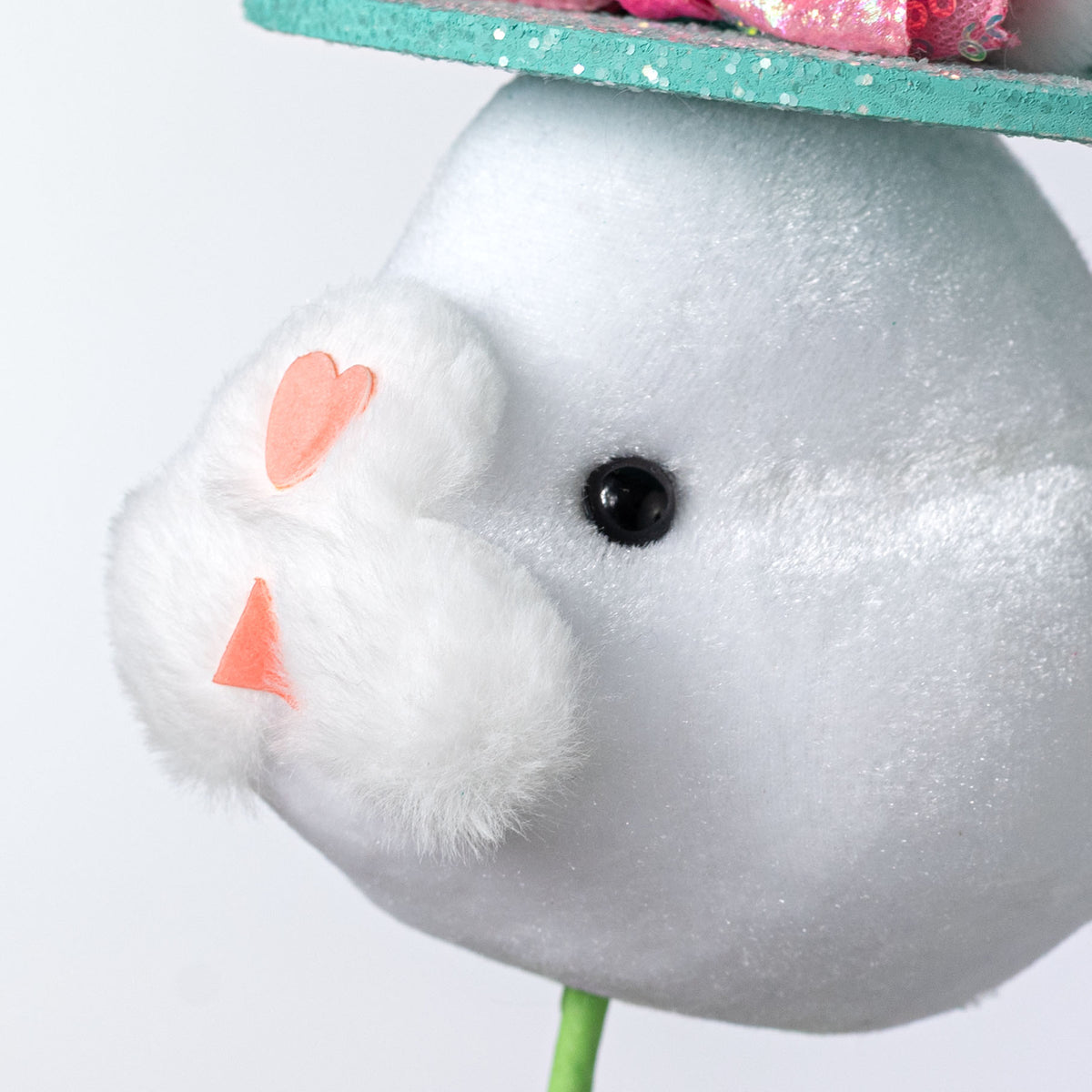 21" Bunny Head Top Hat Pick: Mint Blue & Pink
