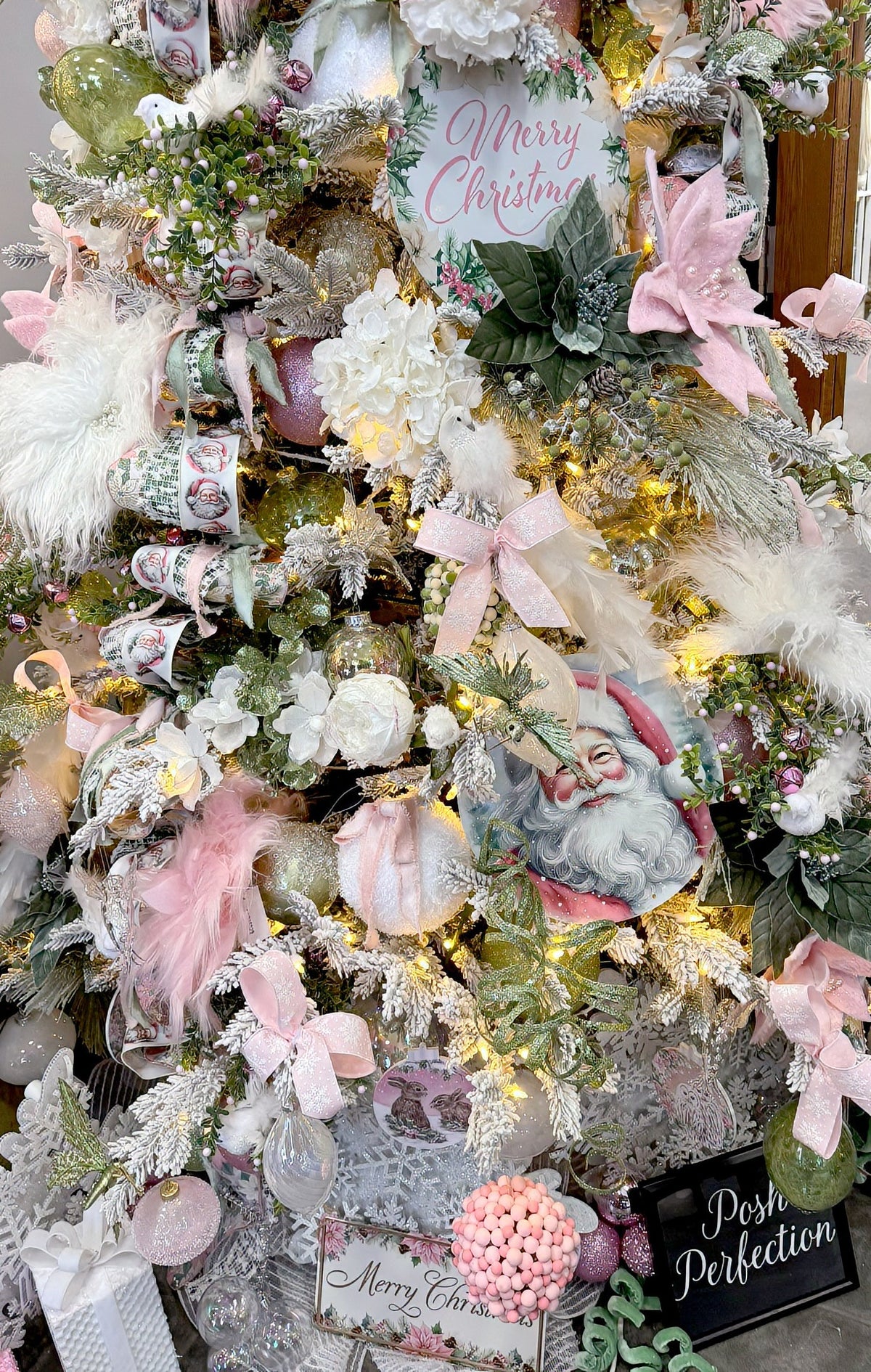 8" Glittered & Jeweled Hummingbird Clip Ornament: Mint Green