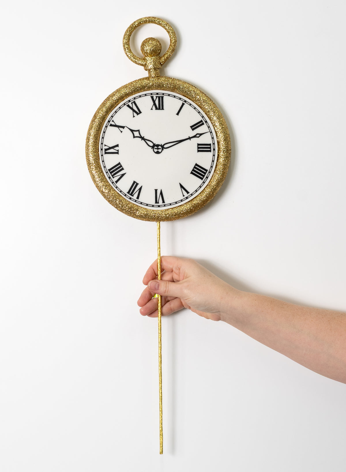24" Stopwatch Clock Pick: Gold Glitter