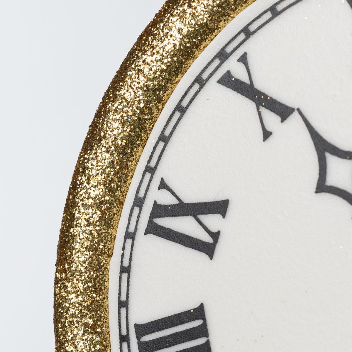 24" Stopwatch Clock Pick: Gold Glitter