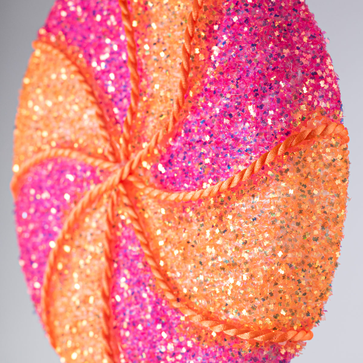10" x 29" Frizzy Glitter Lollipop Spray: Orange & Hot Pink