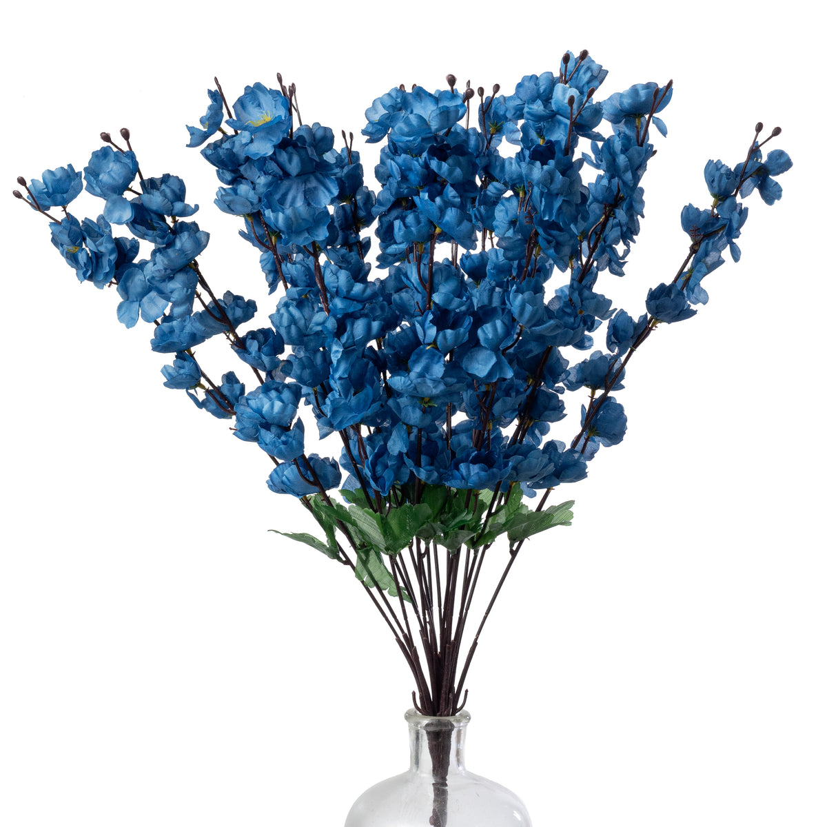 25" Cherry Blossom Bush: Royal Blue (18 Stem)