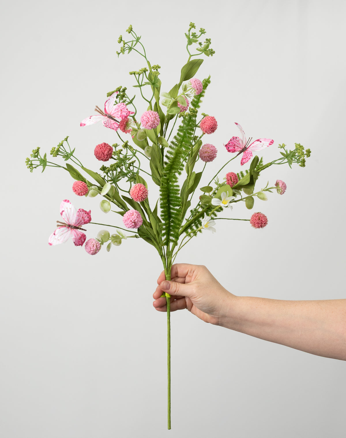 24" Butterfly Allium Filler Spray: Pink