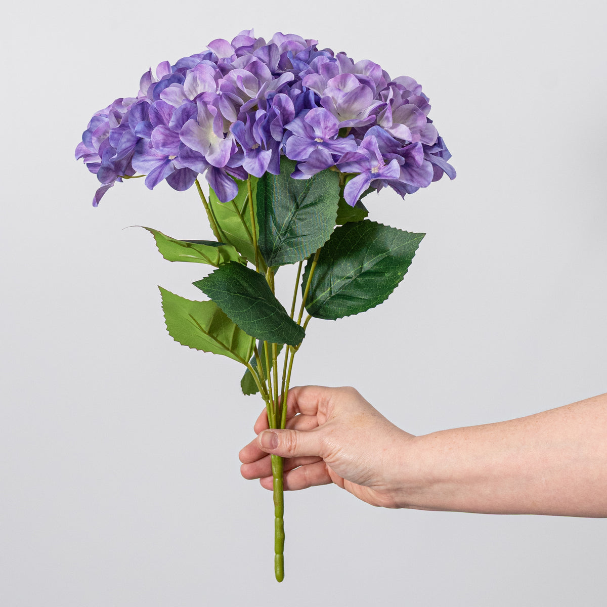 16" Fabric Hydrangea Bush: Lavender (5 Stem)