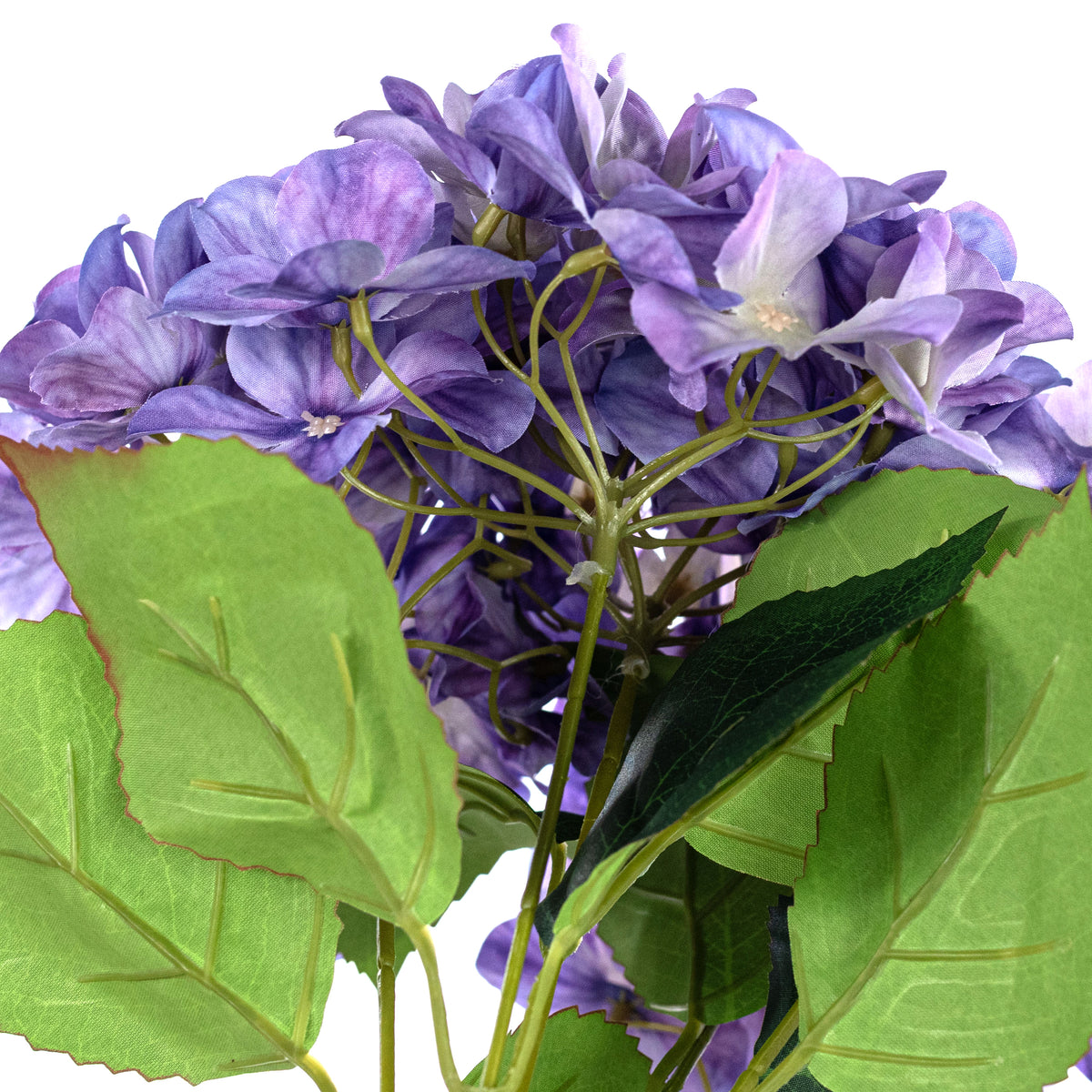 16" Fabric Hydrangea Bush: Lavender (5 Stem)