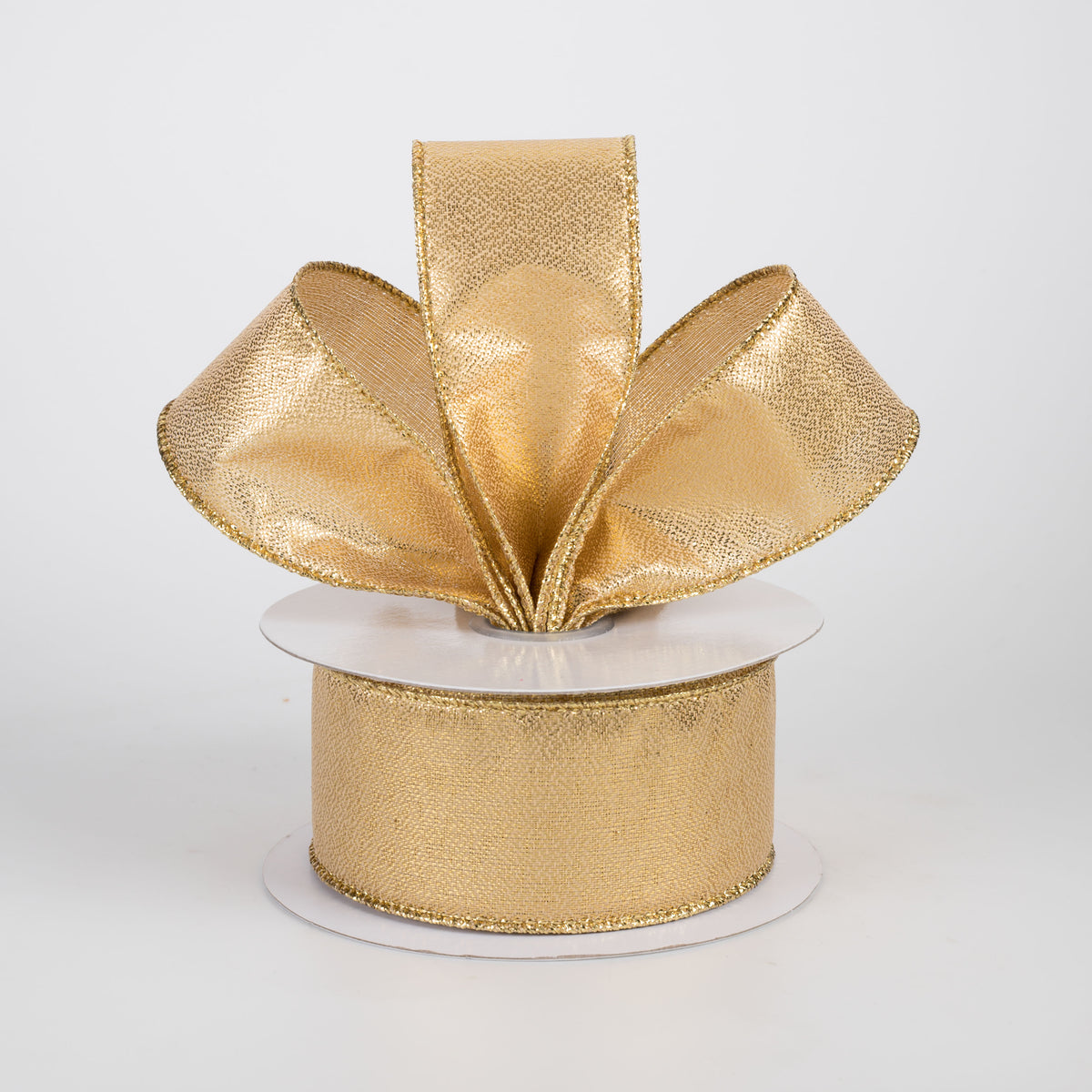 1.5" Metallic Satin Ribbon: Gold (10 Yards)