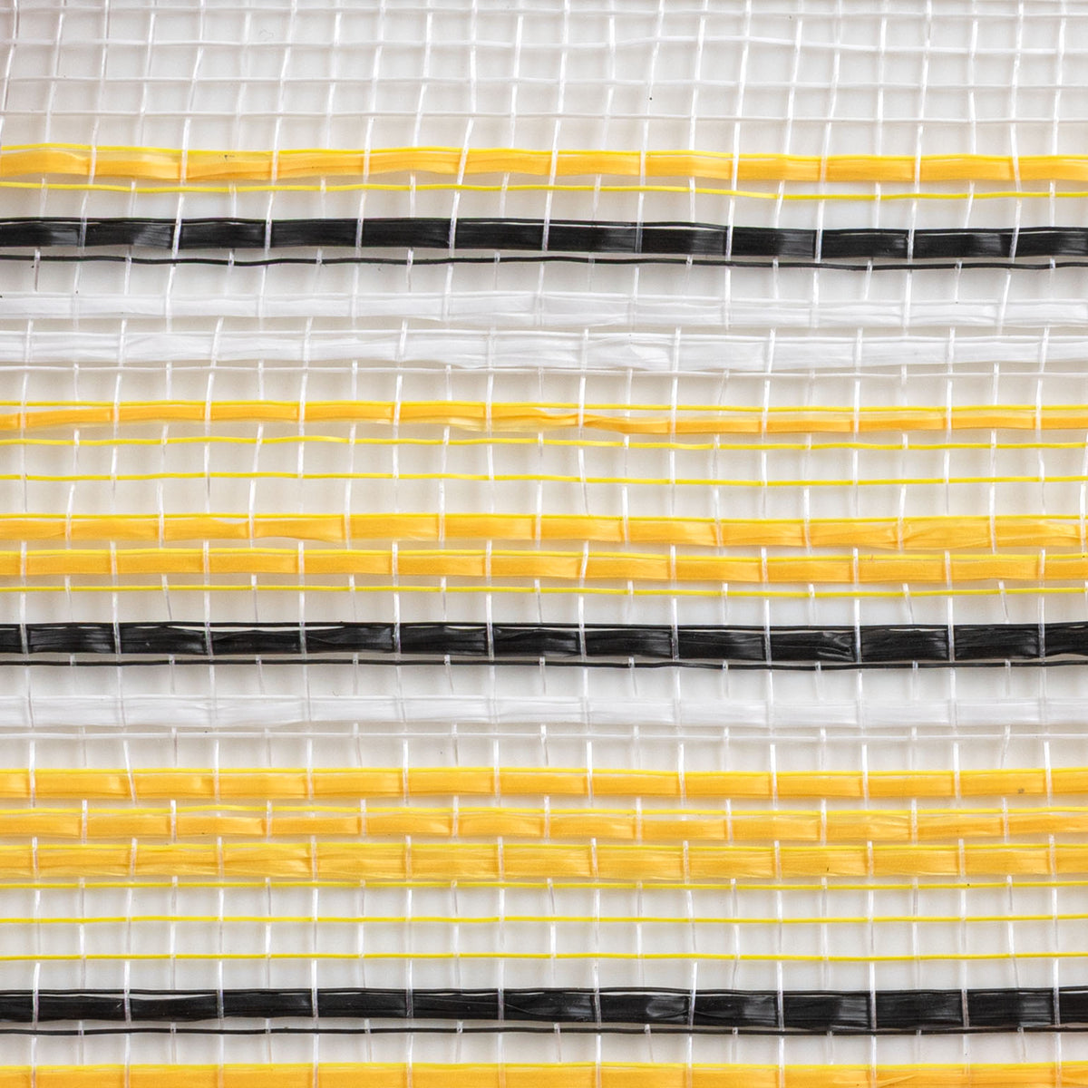 10" Vertical Wide Strip Ombre Mesh: Black, Yellow & White