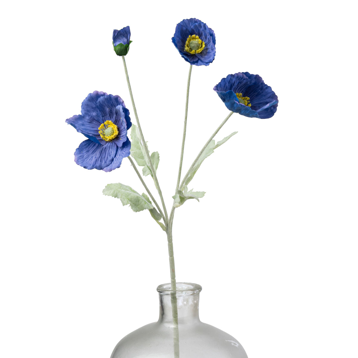 25" Real Touch Poppy Spray: Blue Violet