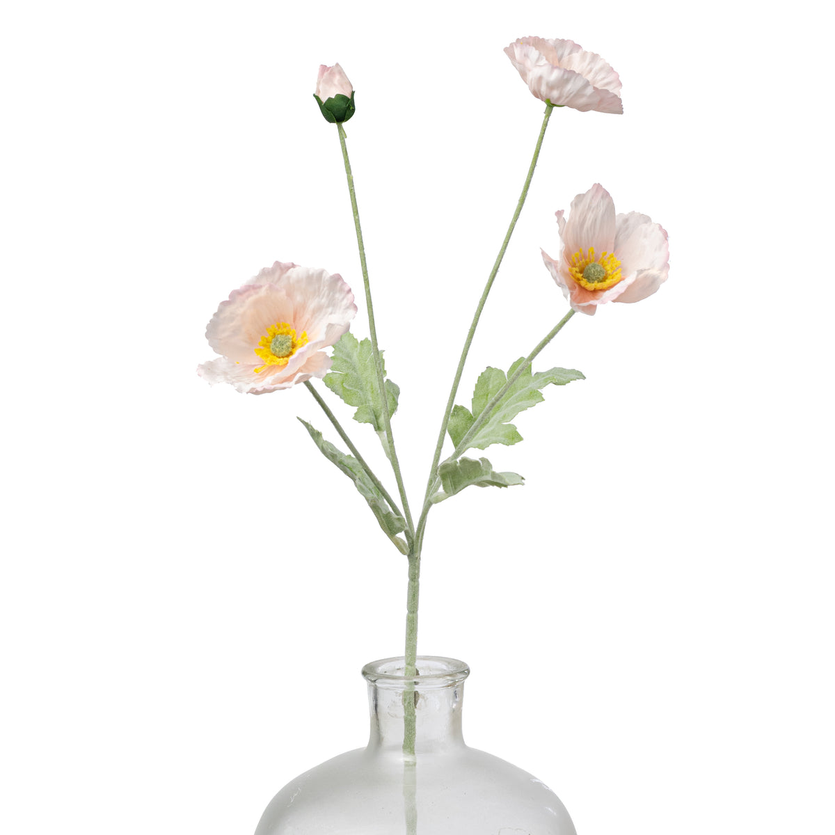 25" Real Touch Poppy Spray: Peach Pink