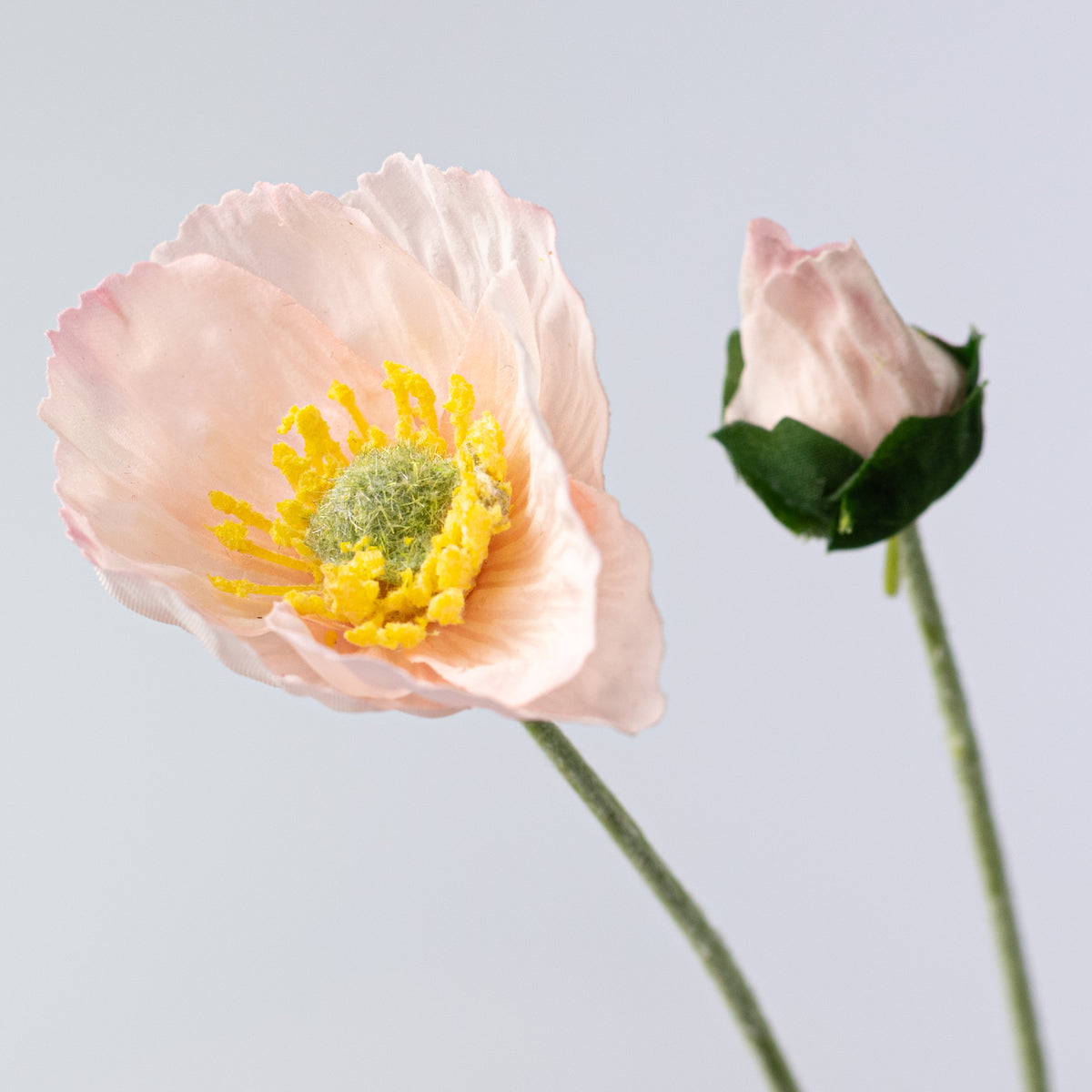 25" Real Touch Poppy Spray: Peach Pink