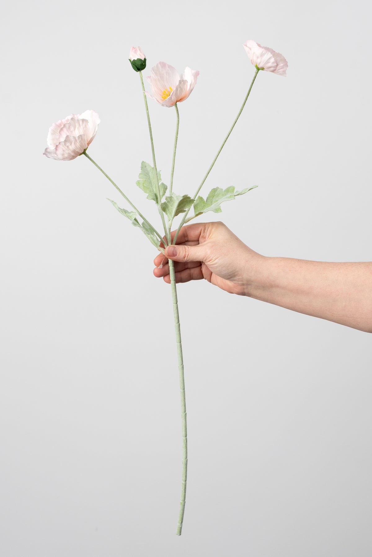 25" Real Touch Poppy Spray: Peach Pink