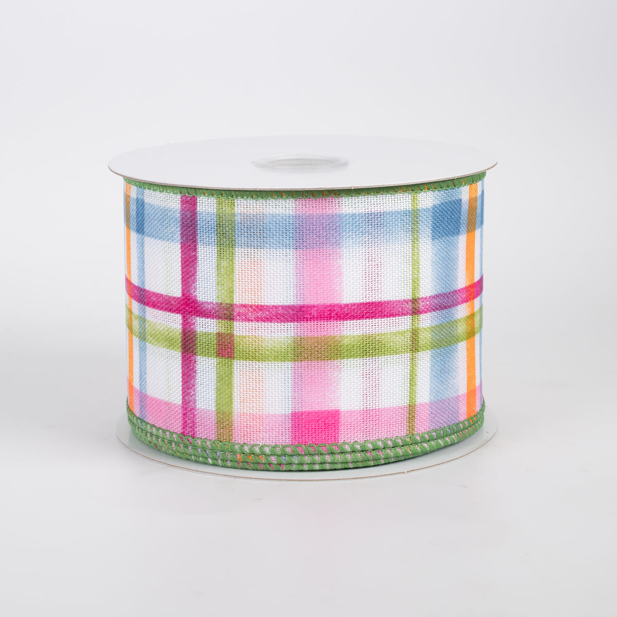 2.5" Watercolor Tuttola Plaid Ribbon: Bright Spring (10 Yards)