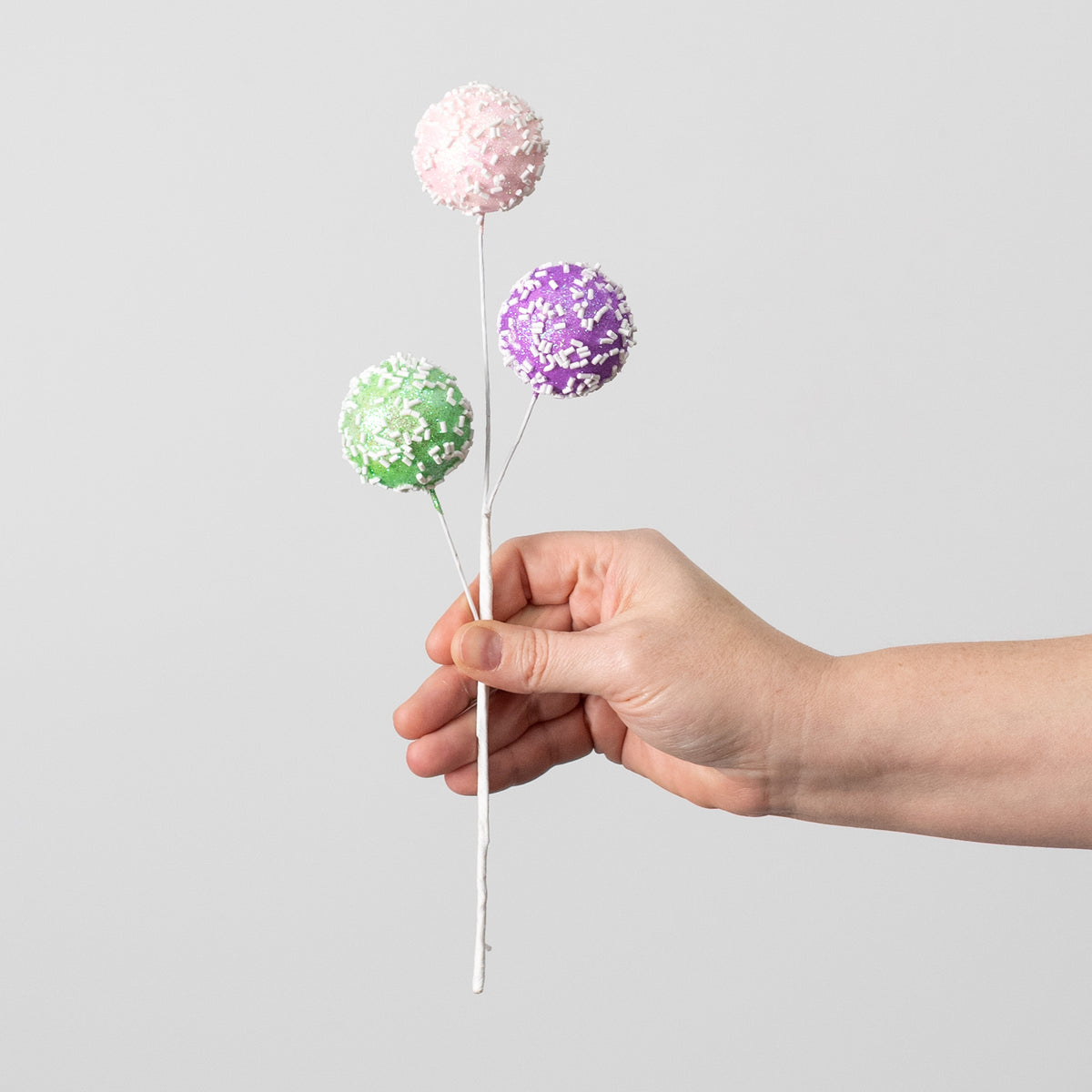 11" Sprinkles Cake Pop Pick: Pink, Mint & Lavender