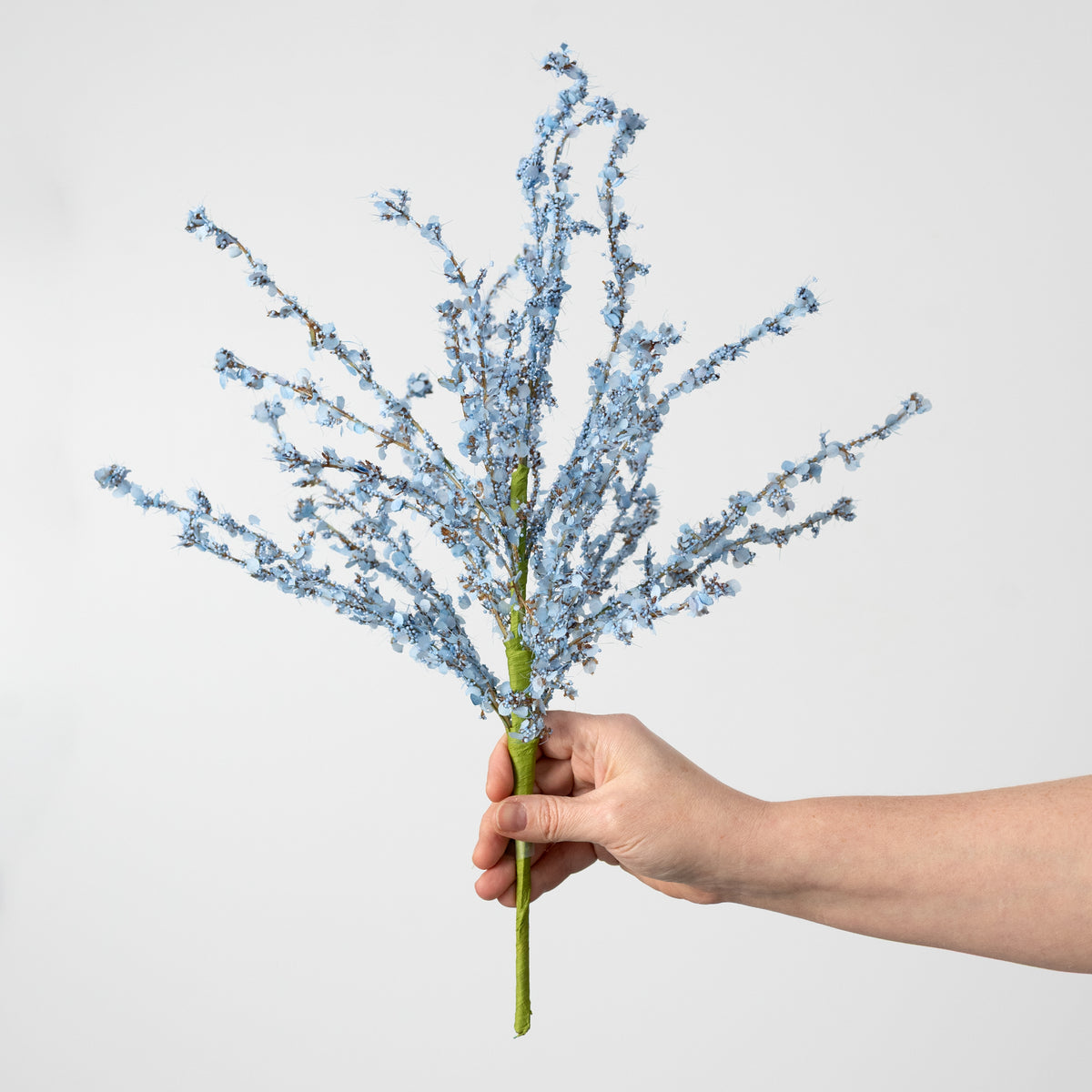 18" Spring Mini Flower Blossom Spray: Blue
