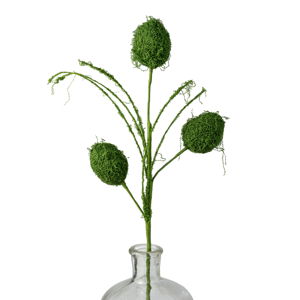 22" Moss Eggs Spray: Green