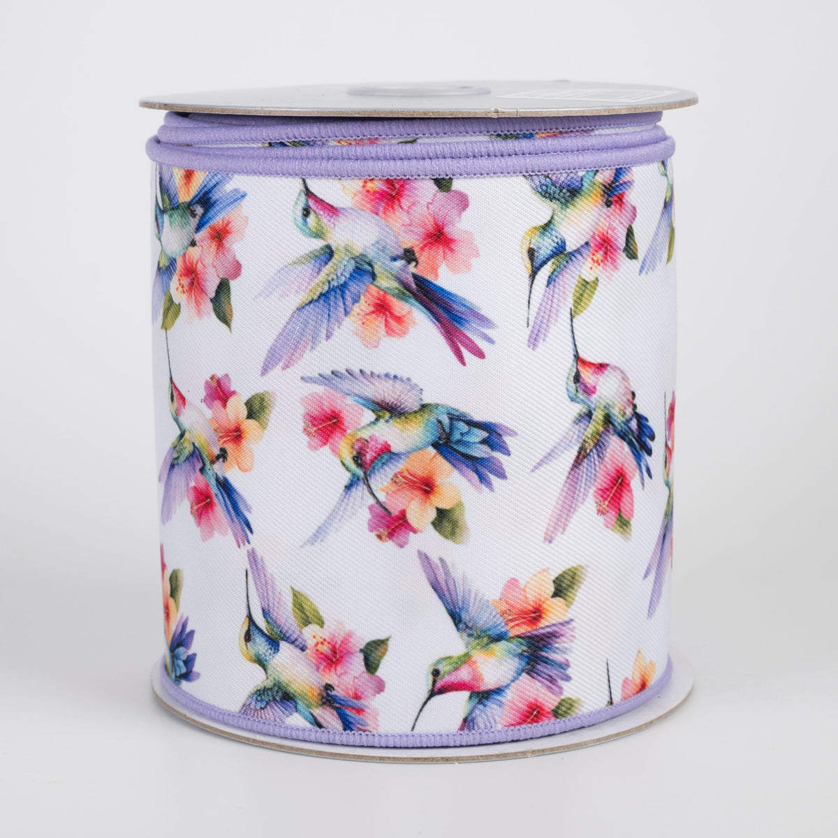 4" Brilliance Digital Print Hummingbirds & Flowers Ribbon (10 Yards)