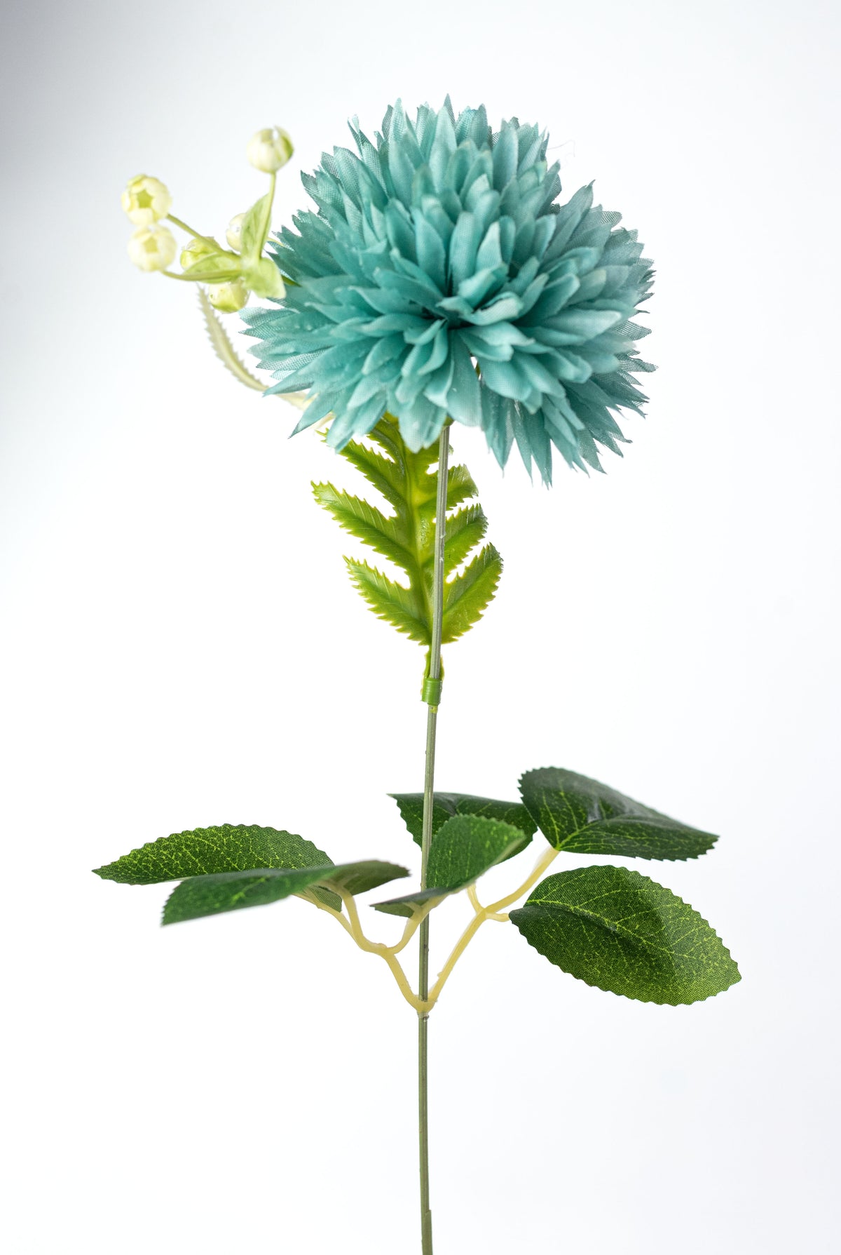 18" Austin Rose & Mum Bush: Turquoise (11 Stem)