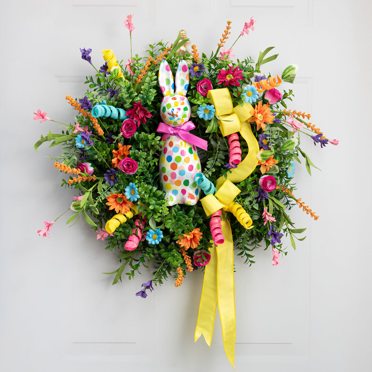 12" Modern Bunny Decor: Spring Polkadot Confetti