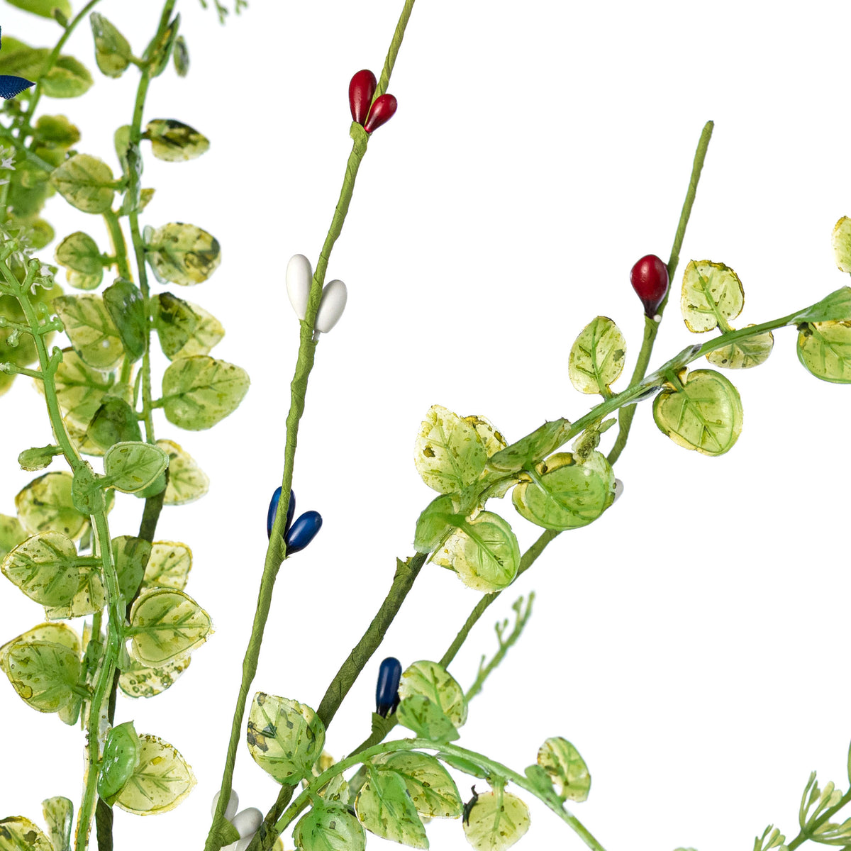 18" Fabric Wildflower Filler Pick: Red, White & Blue