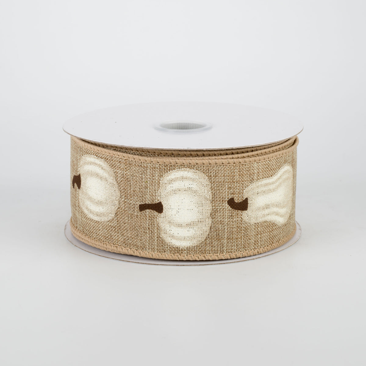 1.5" Ivory Pumpkin Ribbon: Natural (10 Yards)