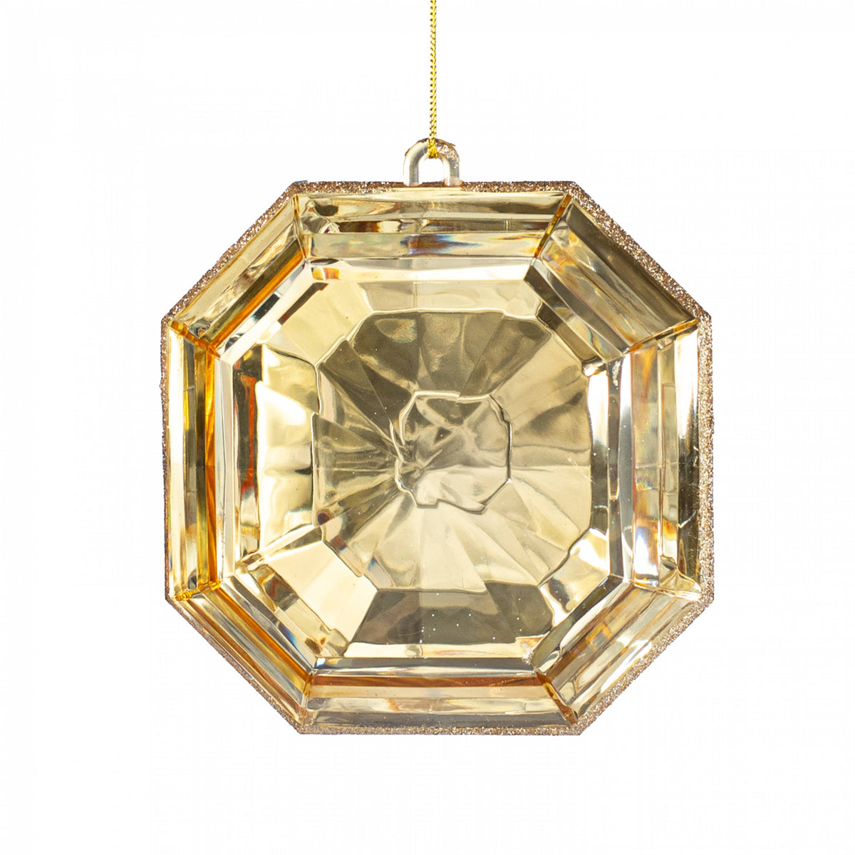 6" Jewel Gem Ornament: Champagne Gold Item Number: 185333
