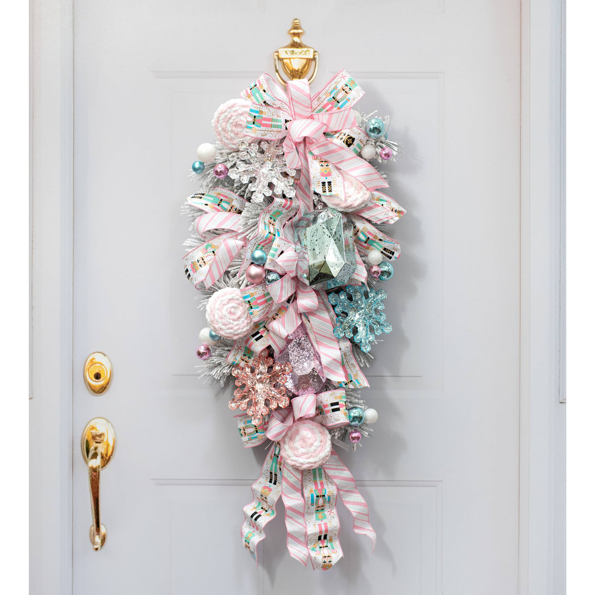 6" Jewel Snowflake Ornament: Aqua Blue Lifestyle Photo