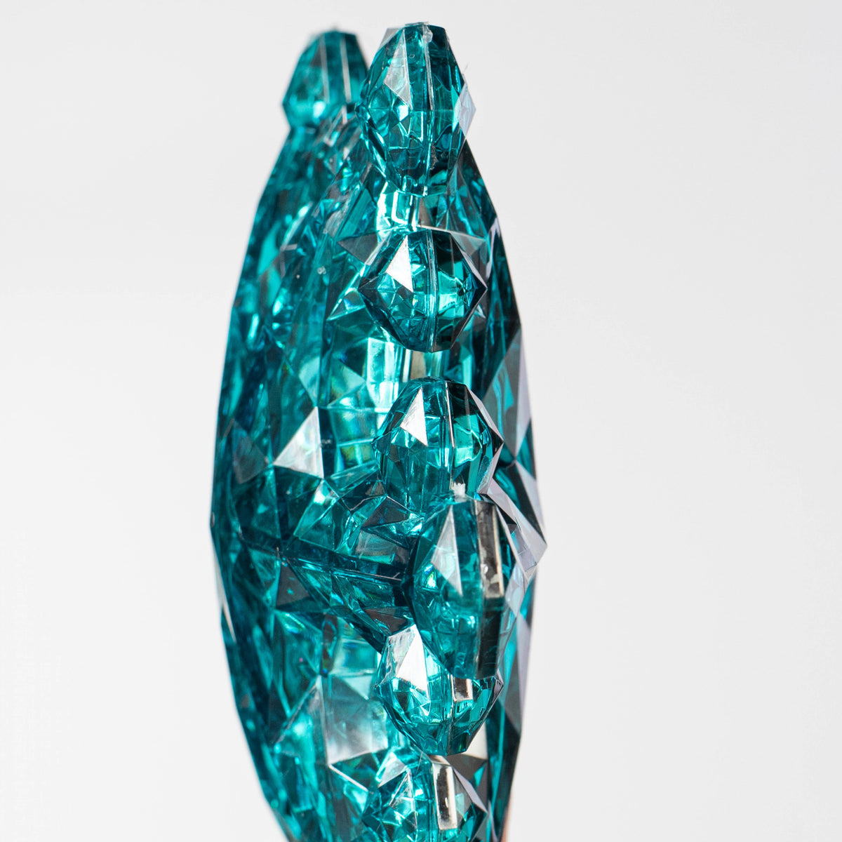 6" Jewel Snowflake Ornament: Teal detail photo 4